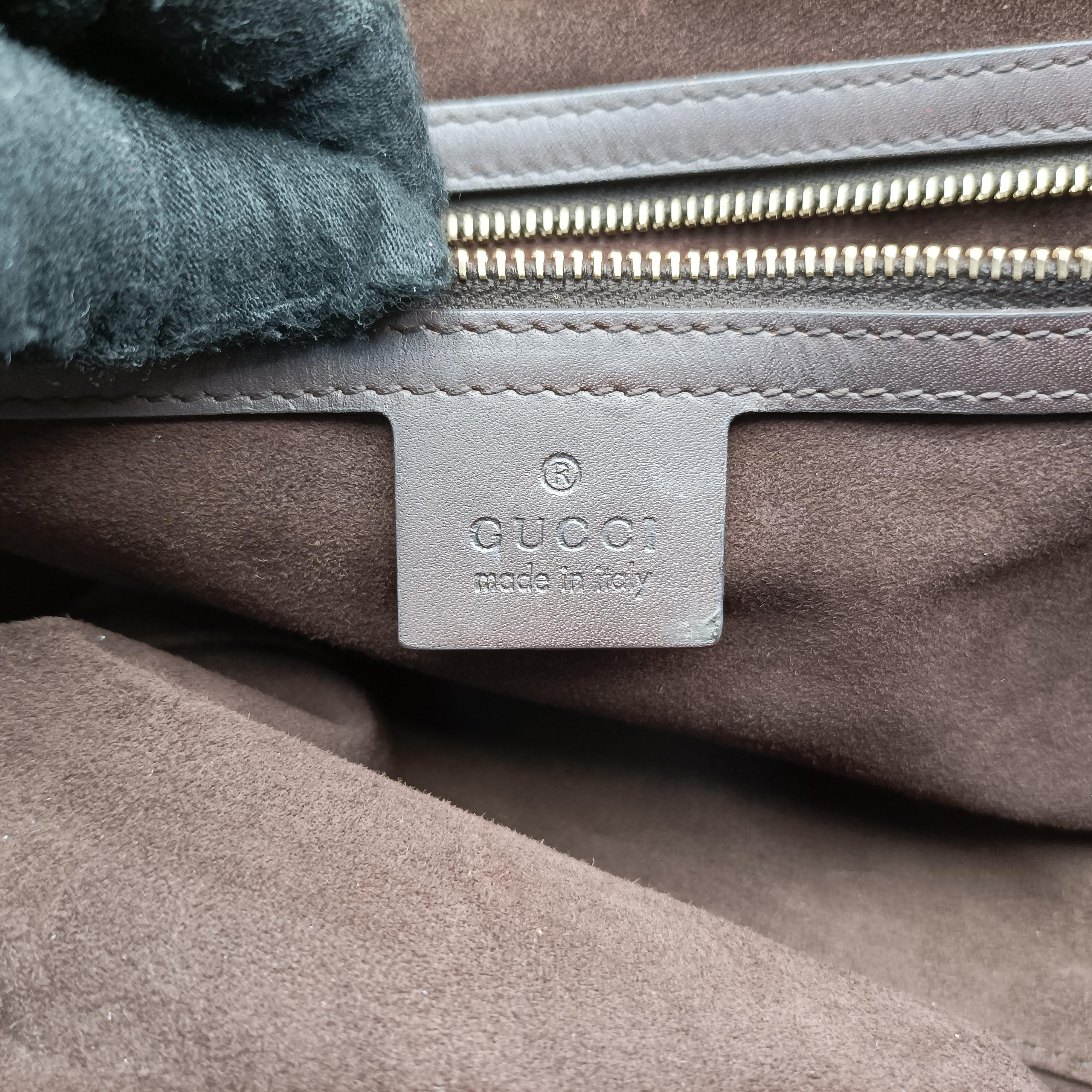 Pre-owned Gucci GG Craft Brown snakeskin 247207 shoulderbag | stylenewstar