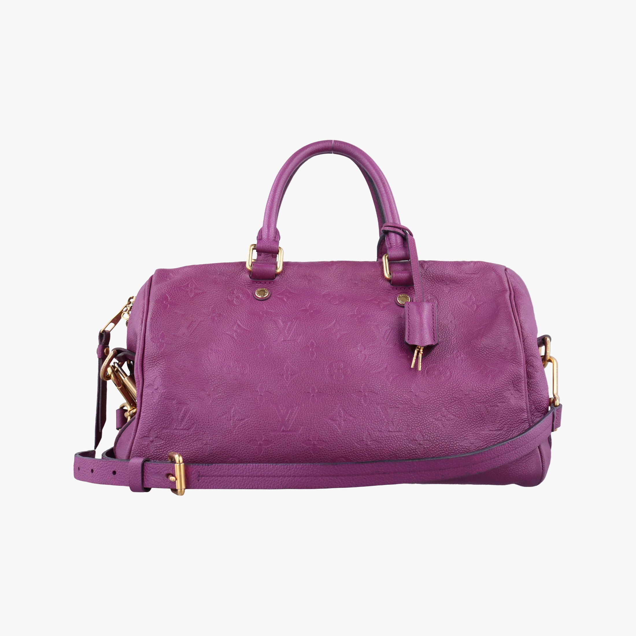 Pre-owned Louis Vuitton Speedy Bandouliere 30 Aurore Monogram Empreinte M40755 shoulderbag | stylenewstar