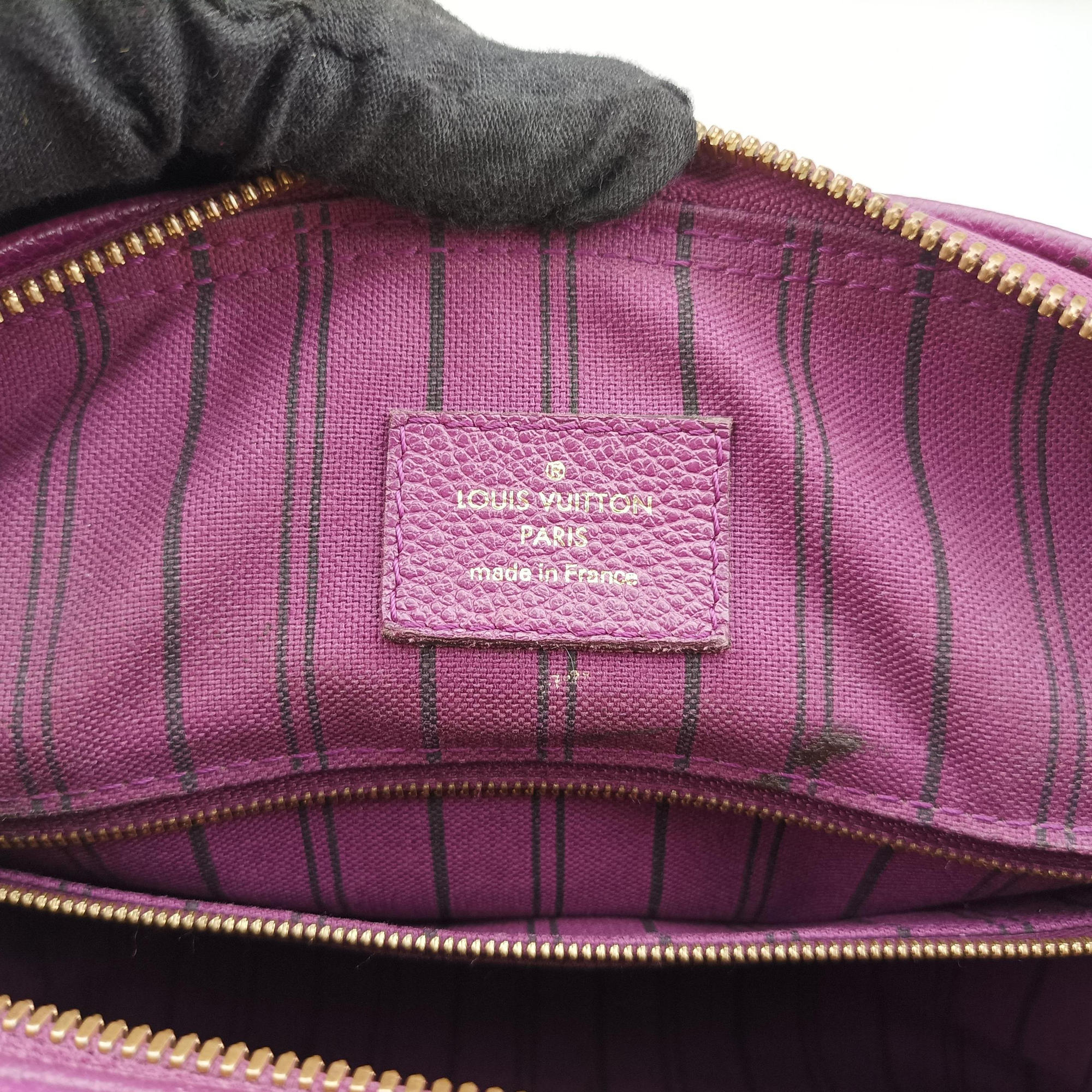 Pre-owned Louis Vuitton Speedy Bandouliere 30 Aurore Monogram Empreinte M40755 shoulderbag | stylenewstar