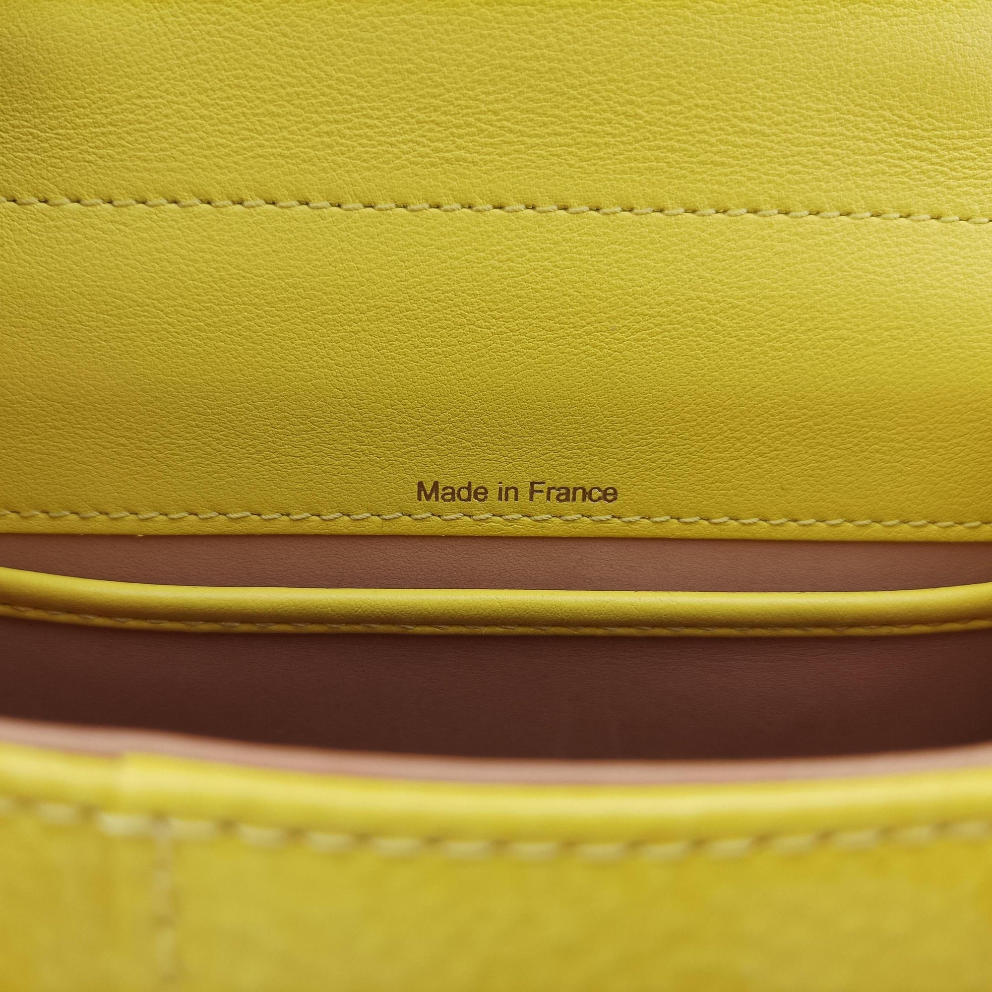 Pre-owned Delvaux Brillant Mini Yellow Patent   shoulderbag | stylenewstar