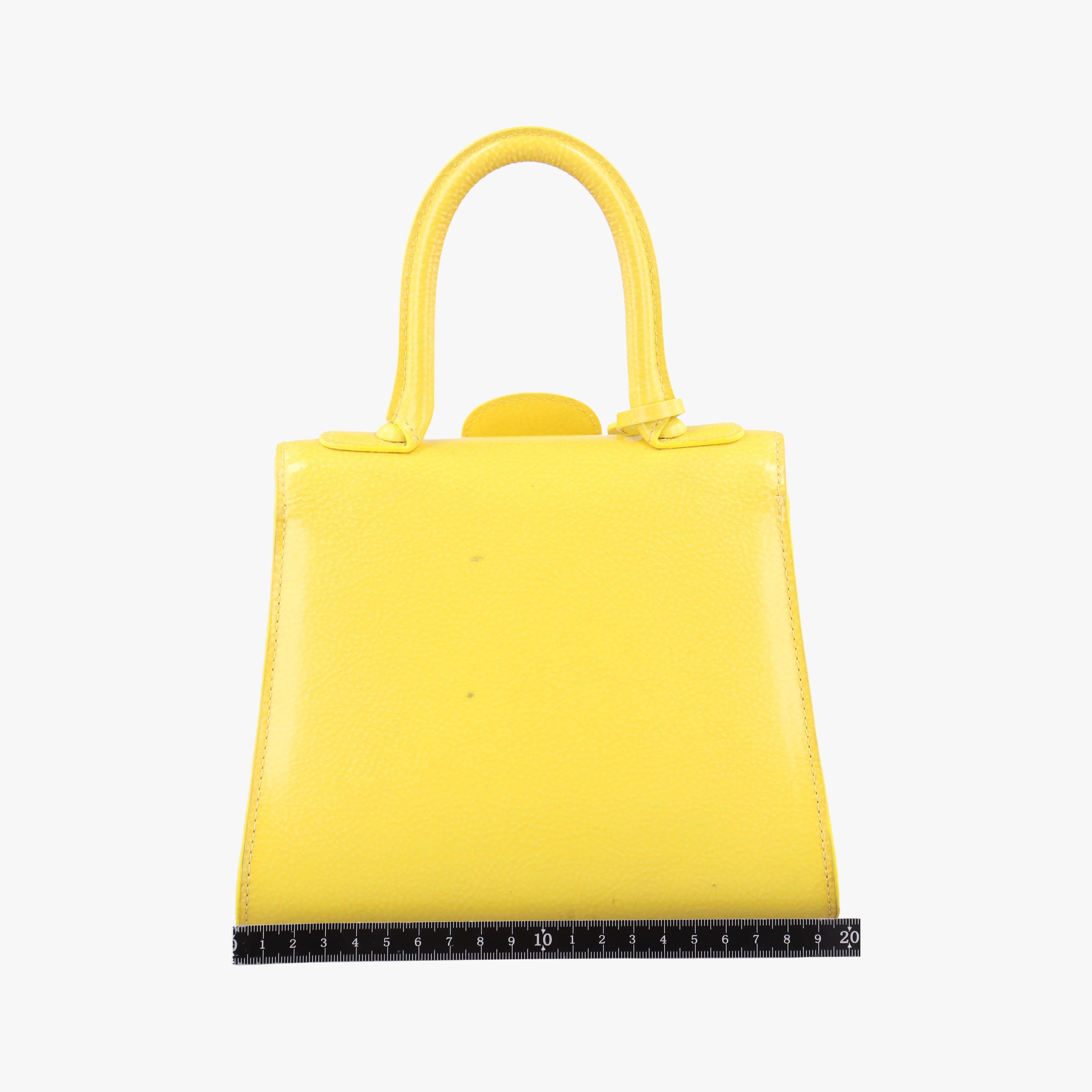 Pre-owned Delvaux Brillant Mini Yellow Patent   shoulderbag | stylenewstar