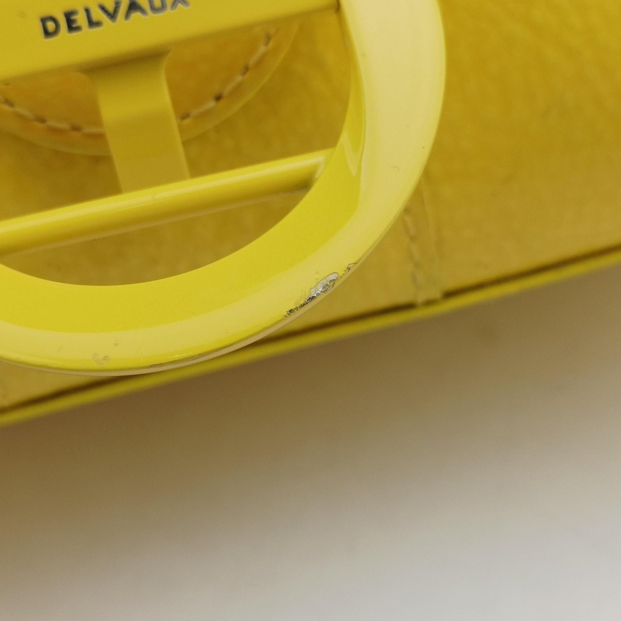 Pre-owned Delvaux Brillant Mini Yellow Patent   shoulderbag | stylenewstar
