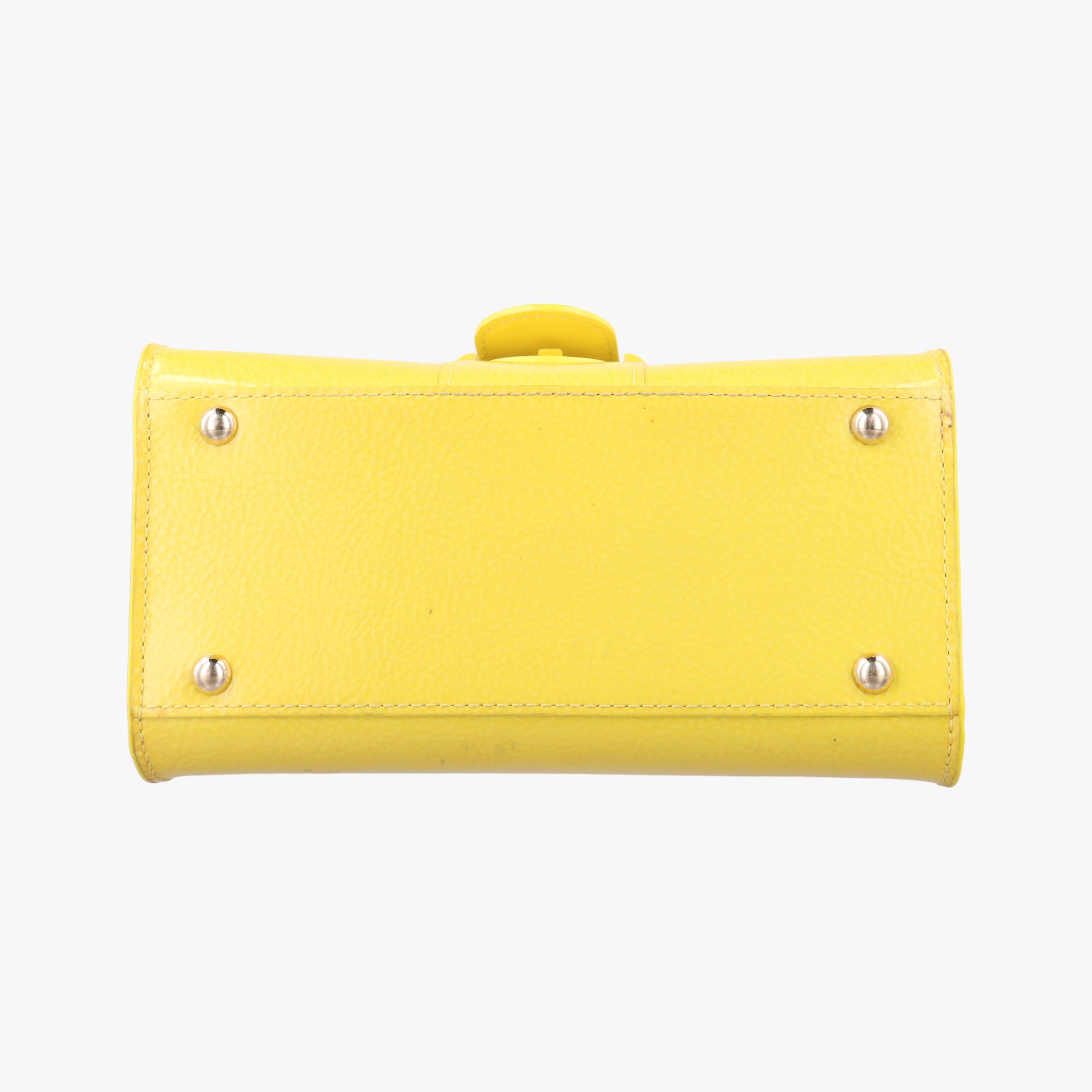 Pre-owned Delvaux Brillant Mini Yellow Patent   shoulderbag | stylenewstar