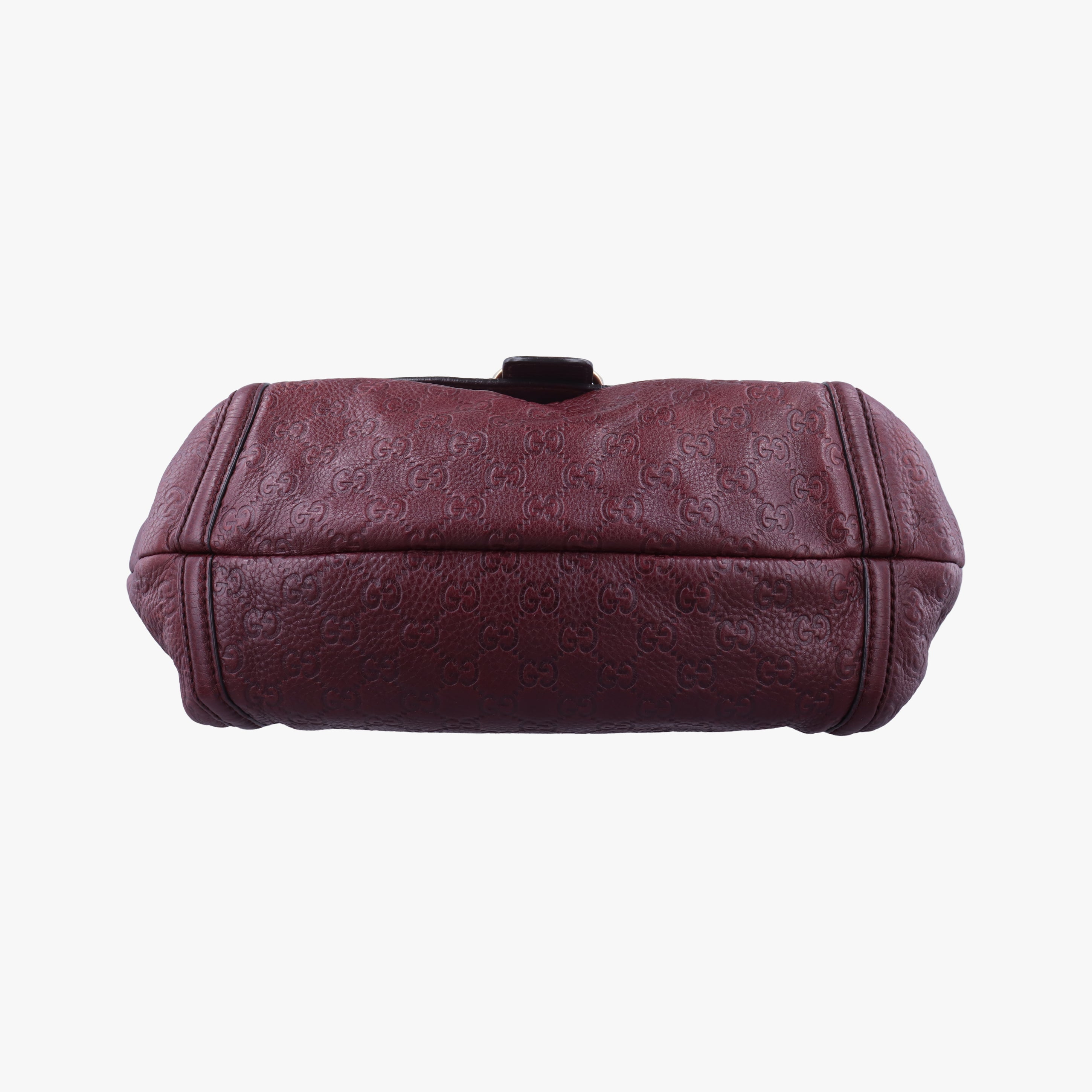 Pre-owned Gucci Guccissima Large Techno Horsebit Hobo Burgundy Leather 240236 shoulderbag | stylenewstar