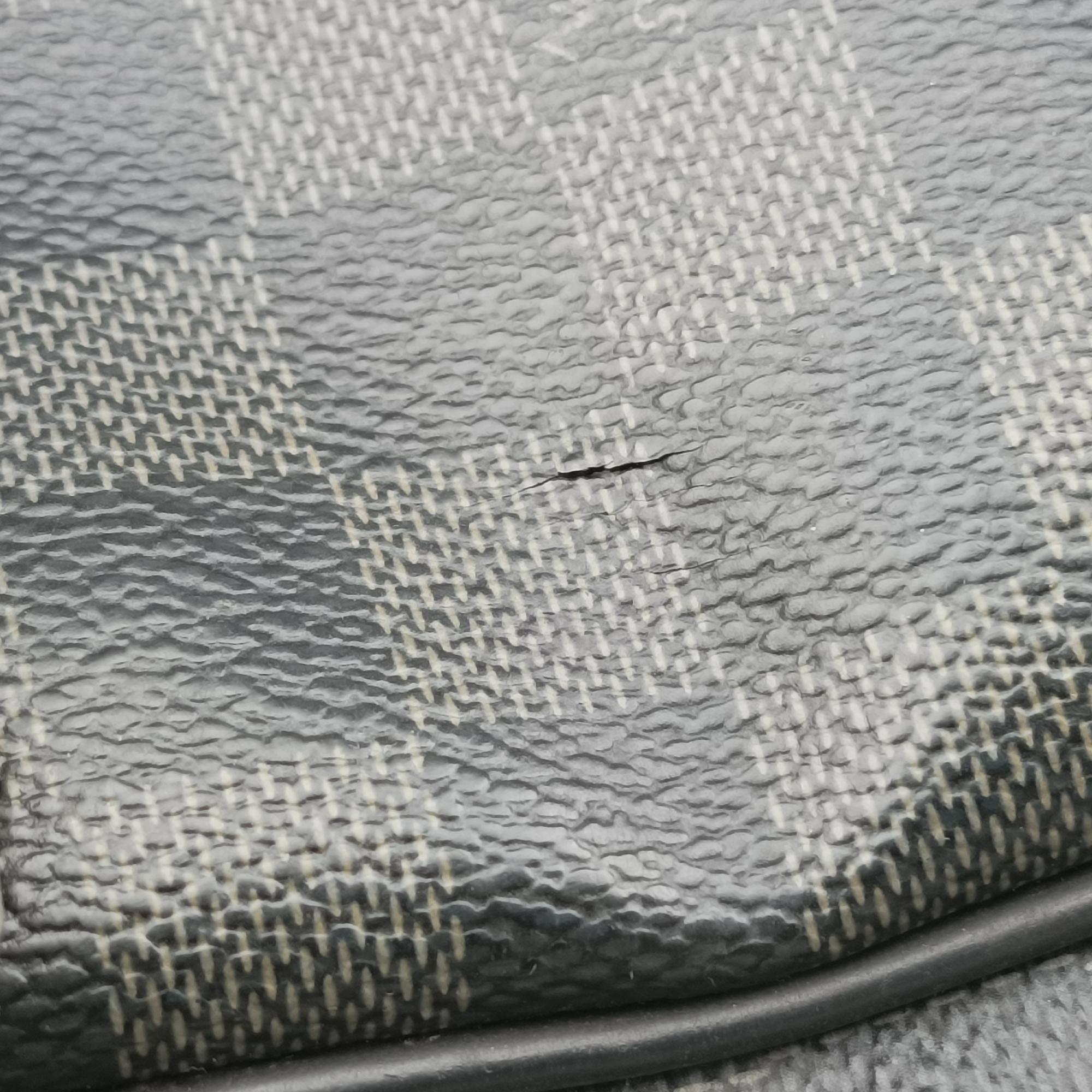 Pre-owned Louis Vuitton Porte Documents Voyage PM Noir Damier Graphite N41478 shoulderbag | stylenewstar