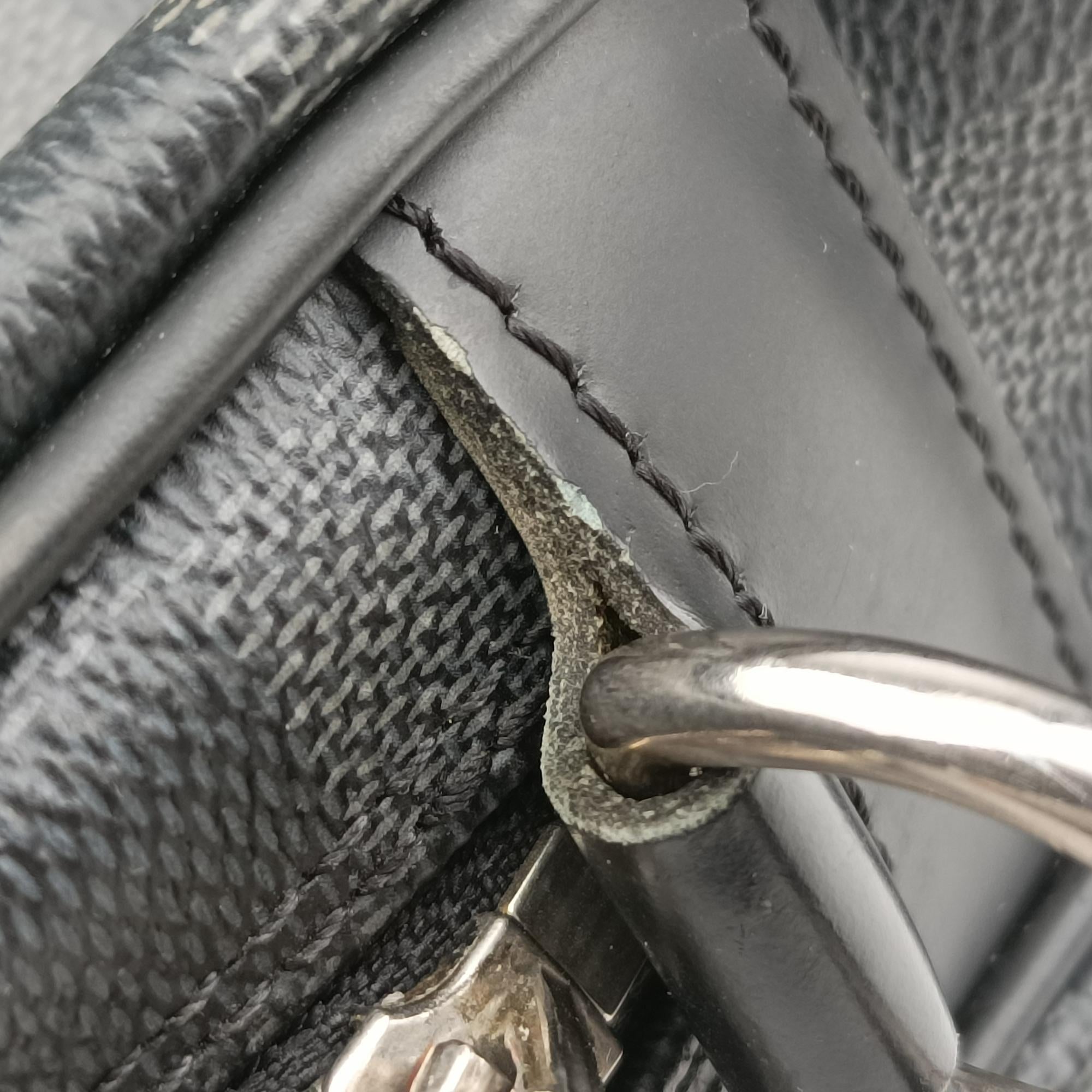 Pre-owned Louis Vuitton Porte Documents Voyage PM Noir Damier Graphite N41478 shoulderbag | stylenewstar