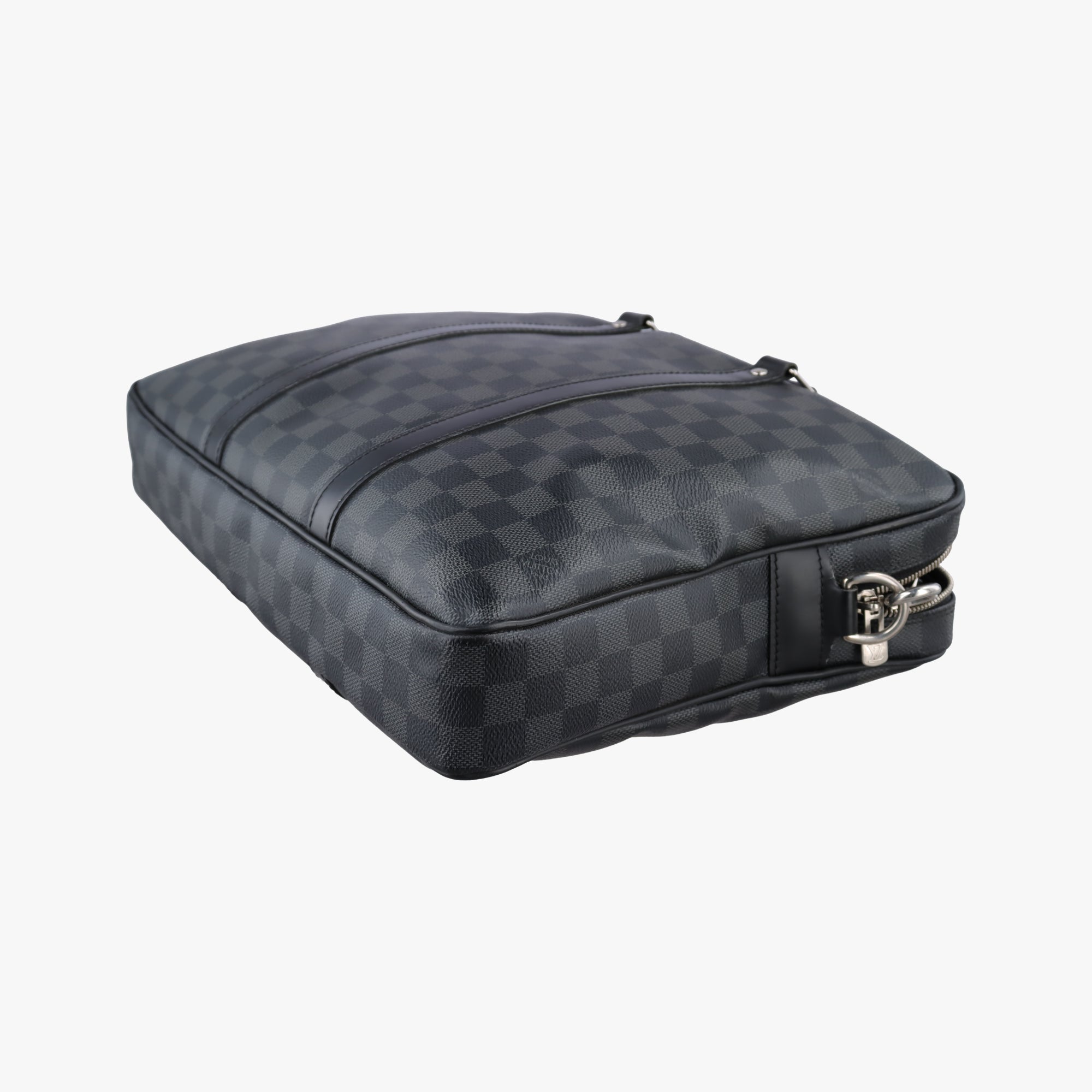 Pre-owned Louis Vuitton Porte Documents Voyage PM Noir Damier Graphite N41478 shoulderbag | stylenewstar