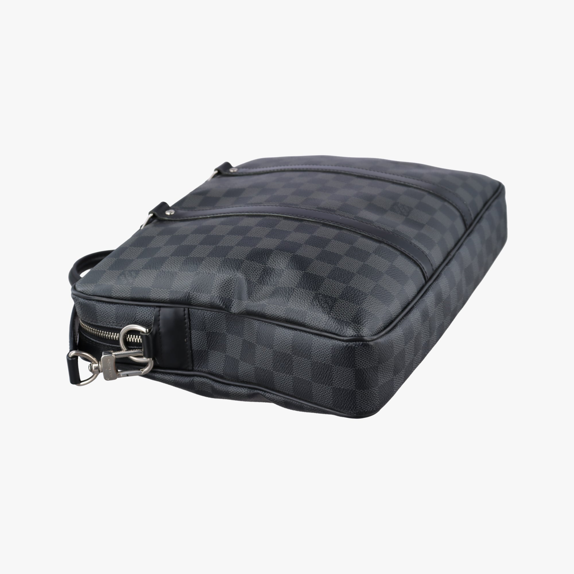 Pre-owned Louis Vuitton Porte Documents Voyage PM Noir Damier Graphite N41478 shoulderbag | stylenewstar