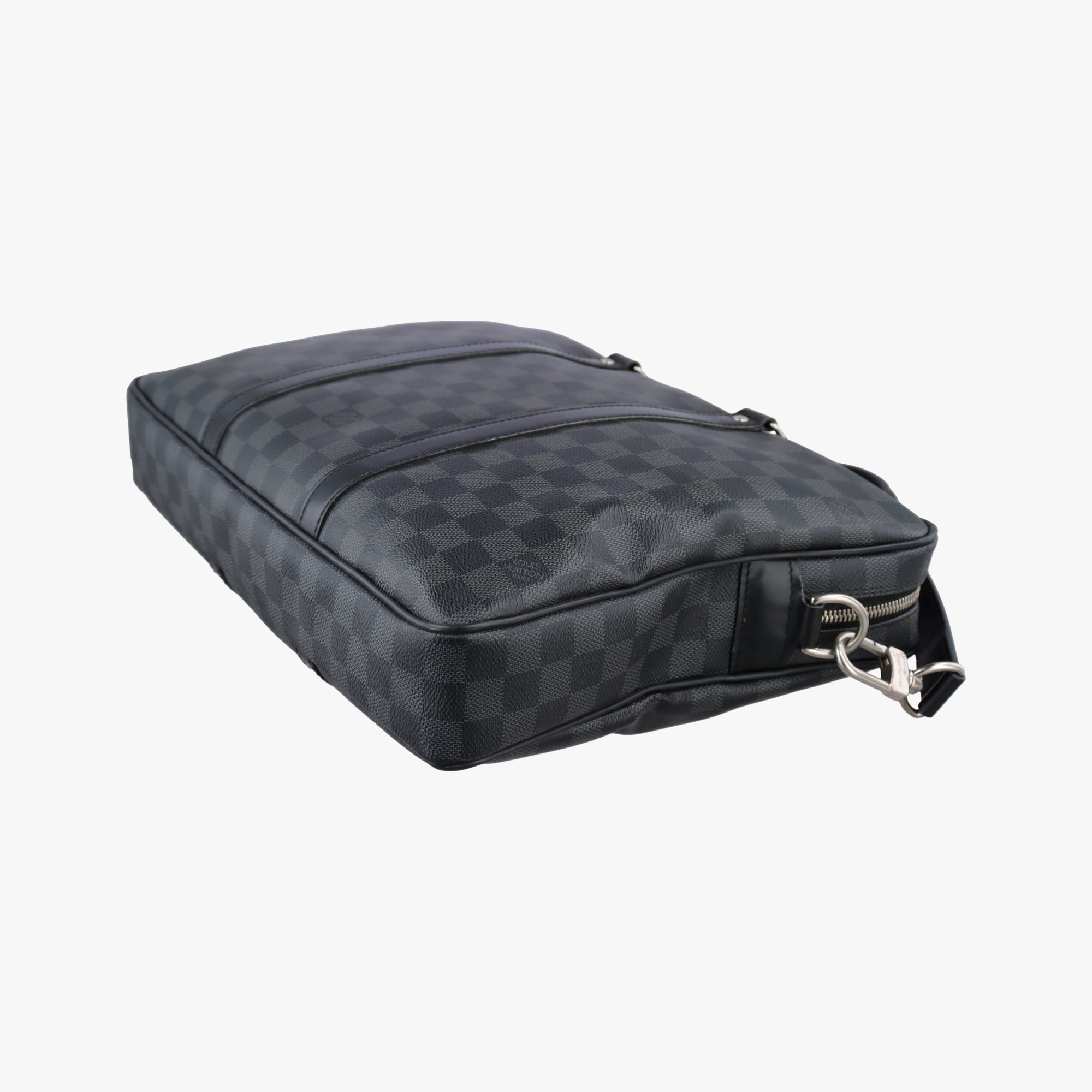 Pre-owned Louis Vuitton Porte Documents Voyage PM Noir Damier Graphite N41478 shoulderbag | stylenewstar