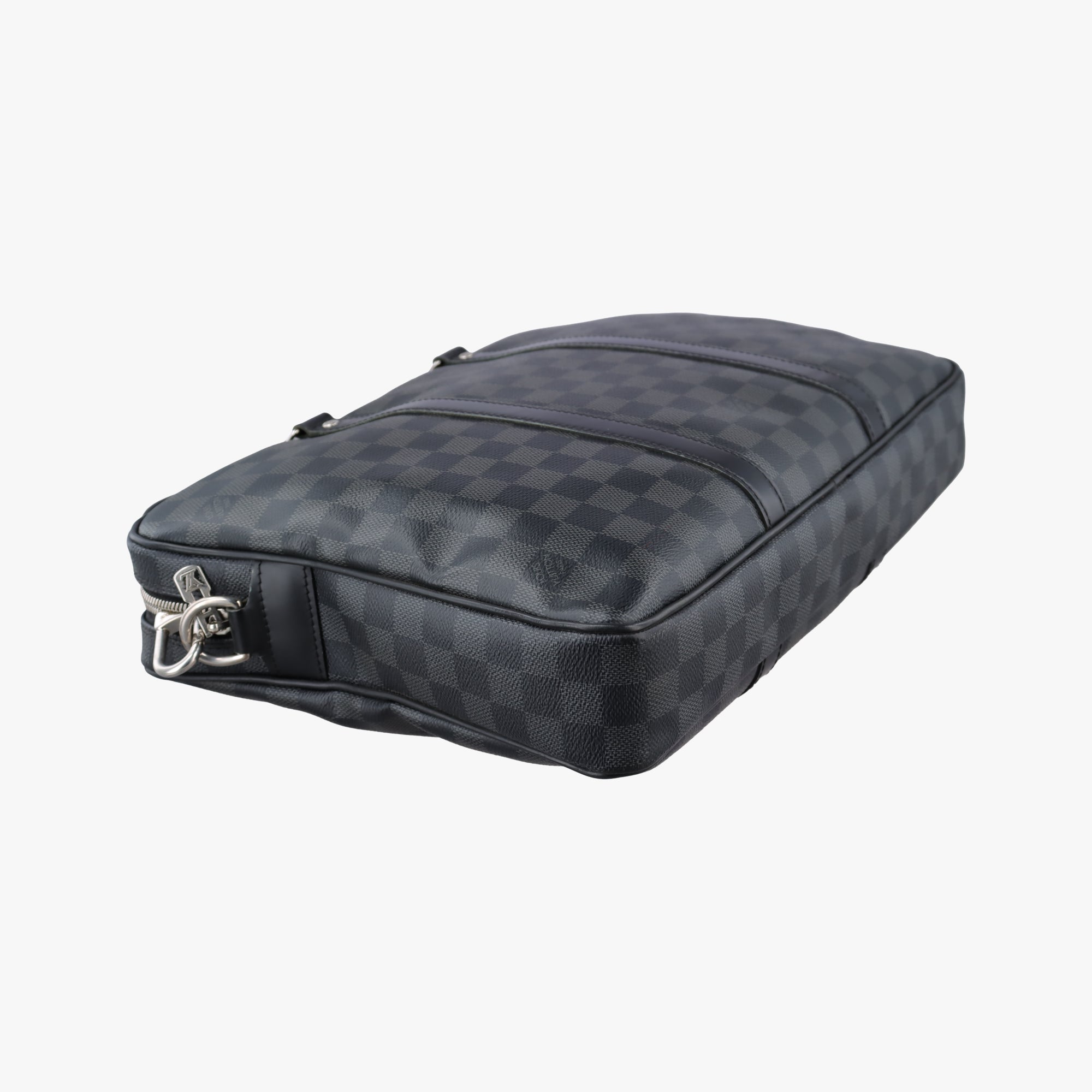 Pre-owned Louis Vuitton Porte Documents Voyage PM Noir Damier Graphite N41478 shoulderbag | stylenewstar