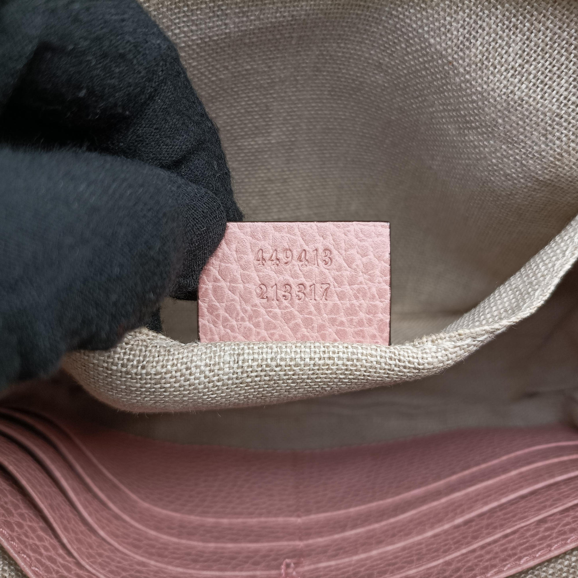 Pre-owned Gucci Bree Microguccissima beige×pink Canvas×Leather 449413 shoulderbag | stylenewstar