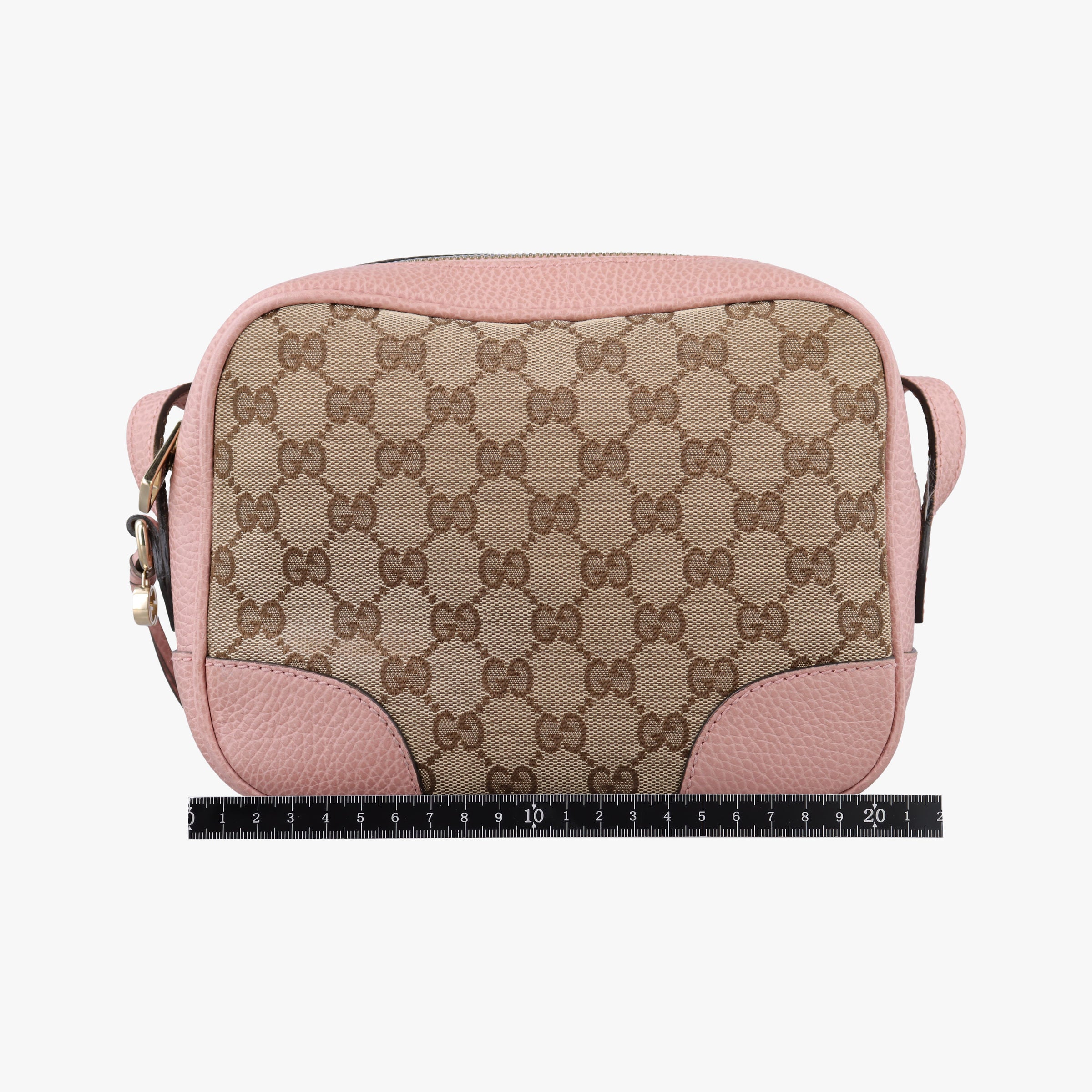 Pre-owned Gucci Bree Microguccissima beige×pink Canvas×Leather 449413 shoulderbag | stylenewstar
