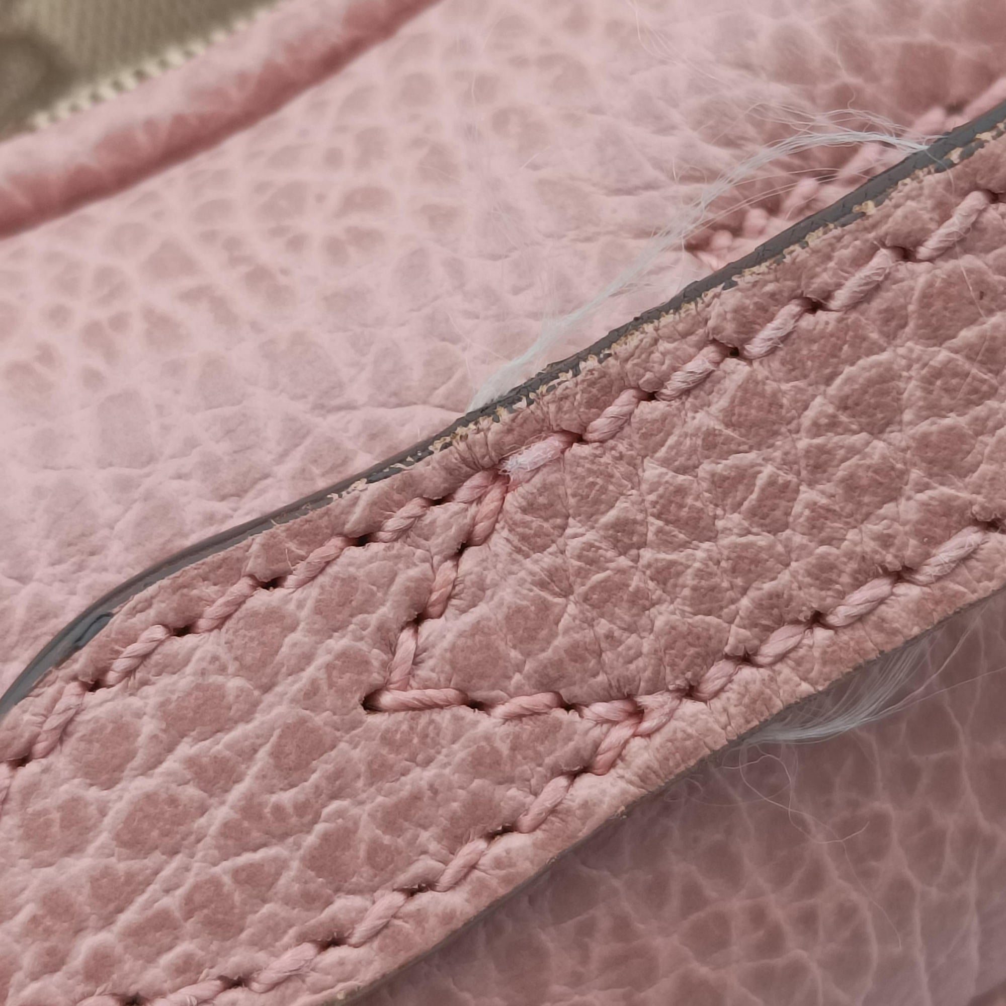 Pre-owned Gucci Bree Microguccissima beige×pink Canvas×Leather 449413 shoulderbag | stylenewstar