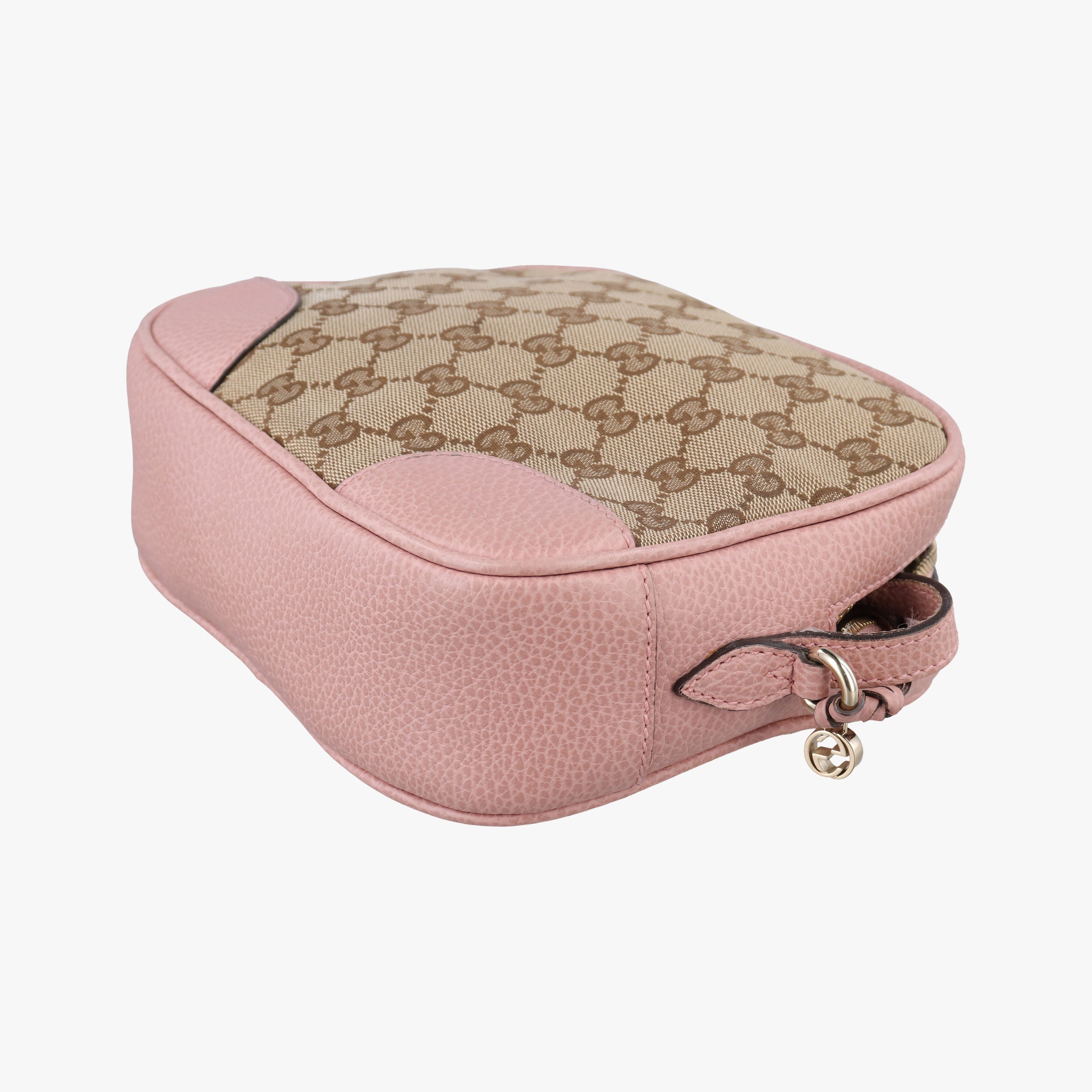 Pre-owned Gucci Bree Microguccissima beige×pink Canvas×Leather 449413 shoulderbag | stylenewstar
