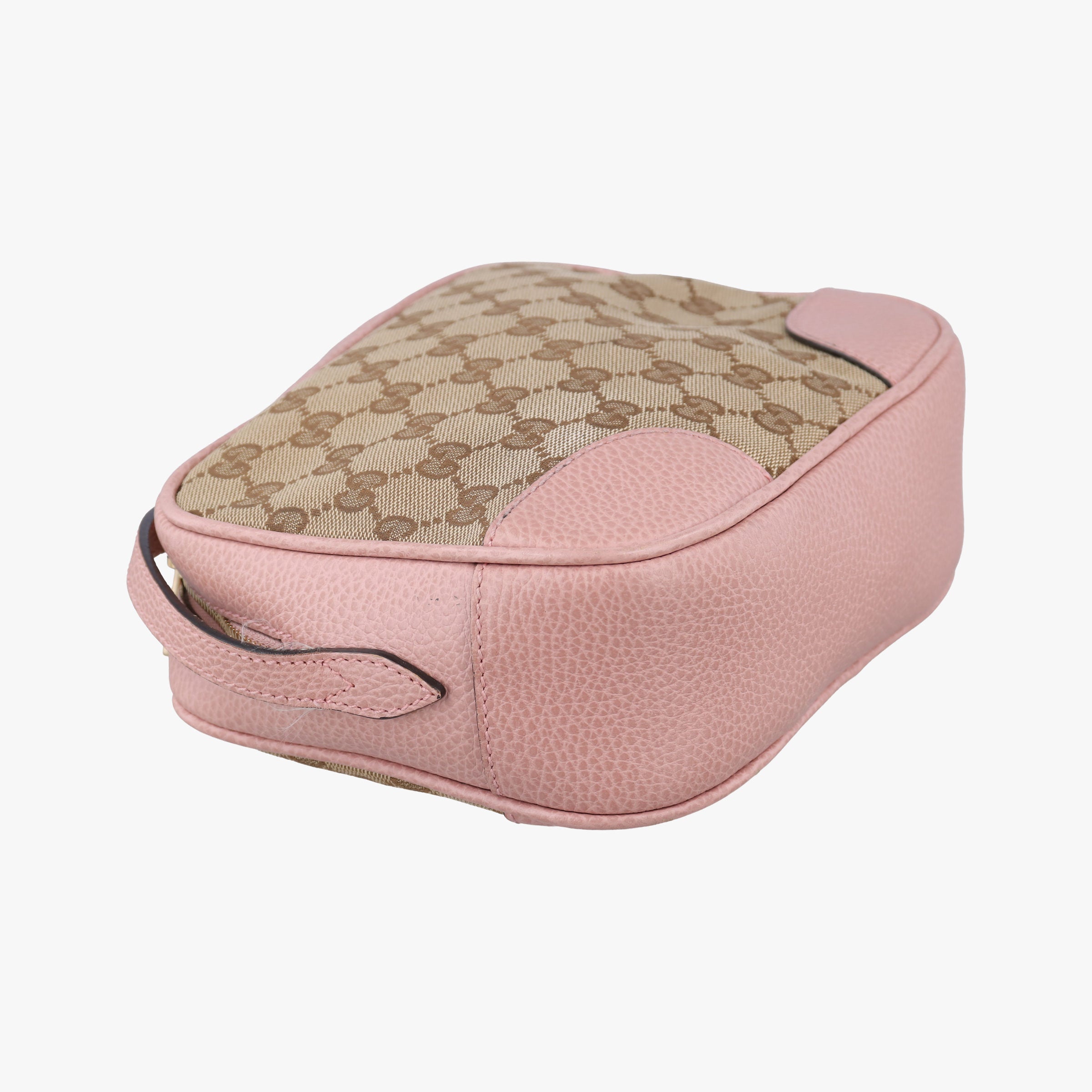 Pre-owned Gucci Bree Microguccissima beige×pink Canvas×Leather 449413 shoulderbag | stylenewstar
