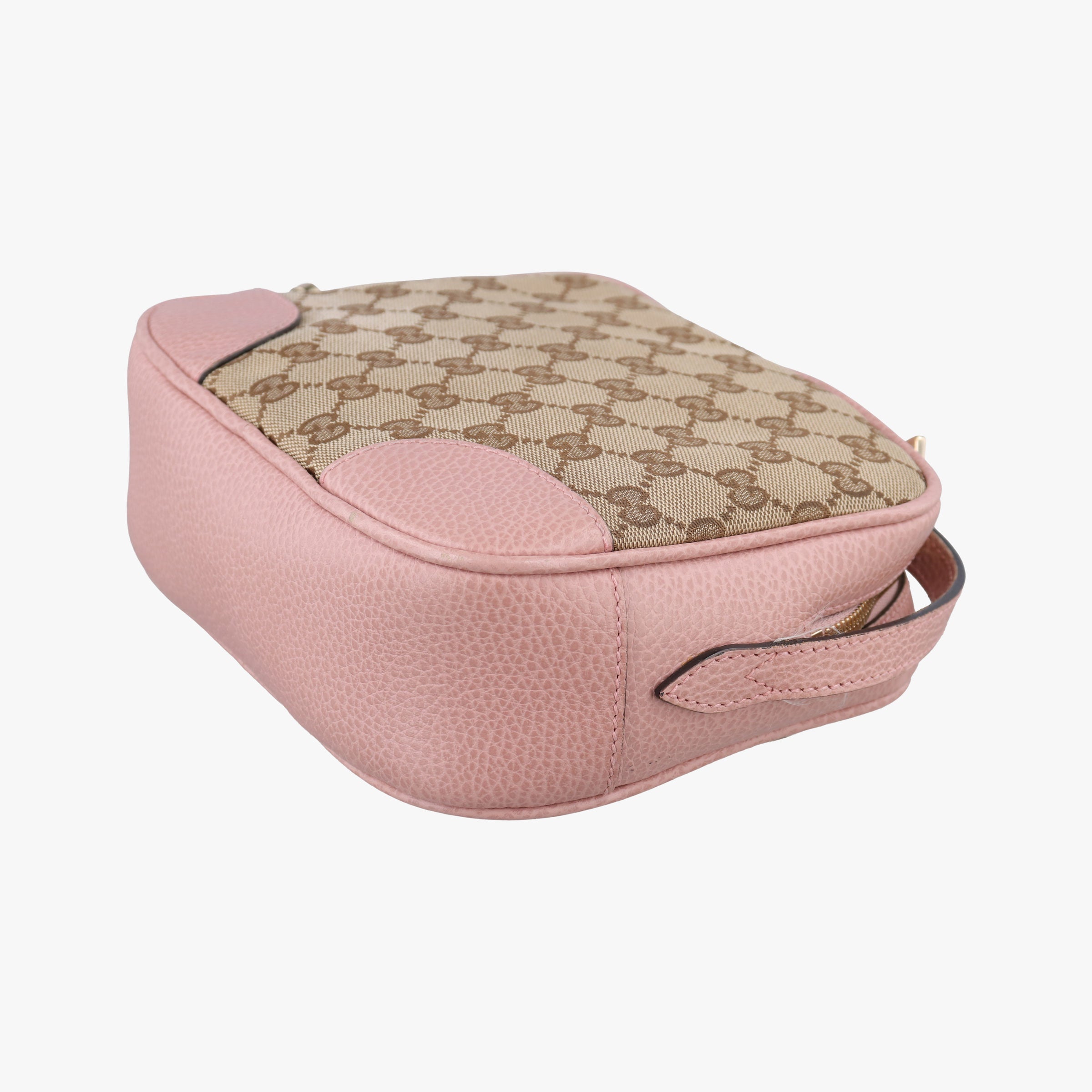 Pre-owned Gucci Bree Microguccissima beige×pink Canvas×Leather 449413 shoulderbag | stylenewstar