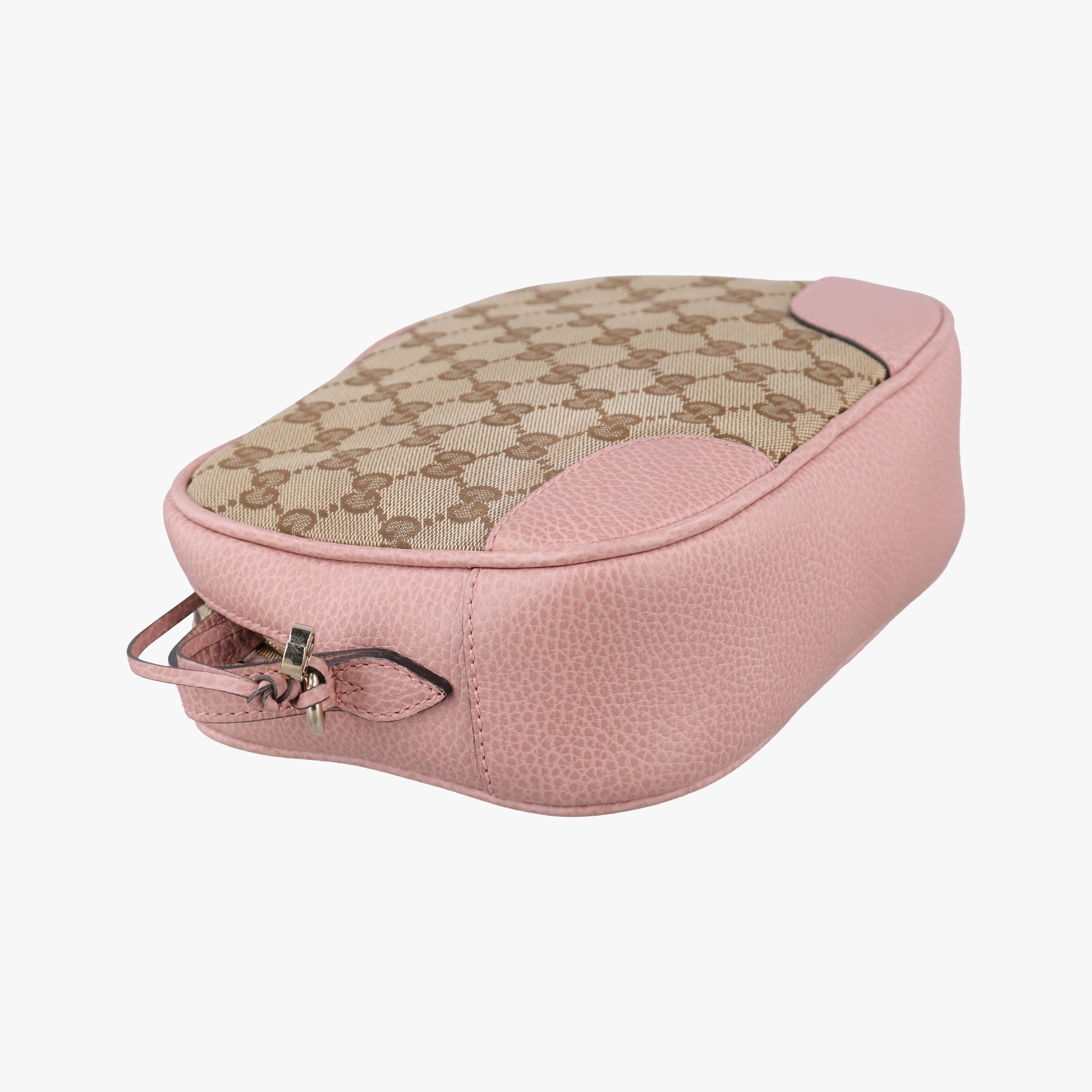 Pre-owned Gucci Bree Microguccissima beige×pink Canvas×Leather 449413 shoulderbag | stylenewstar