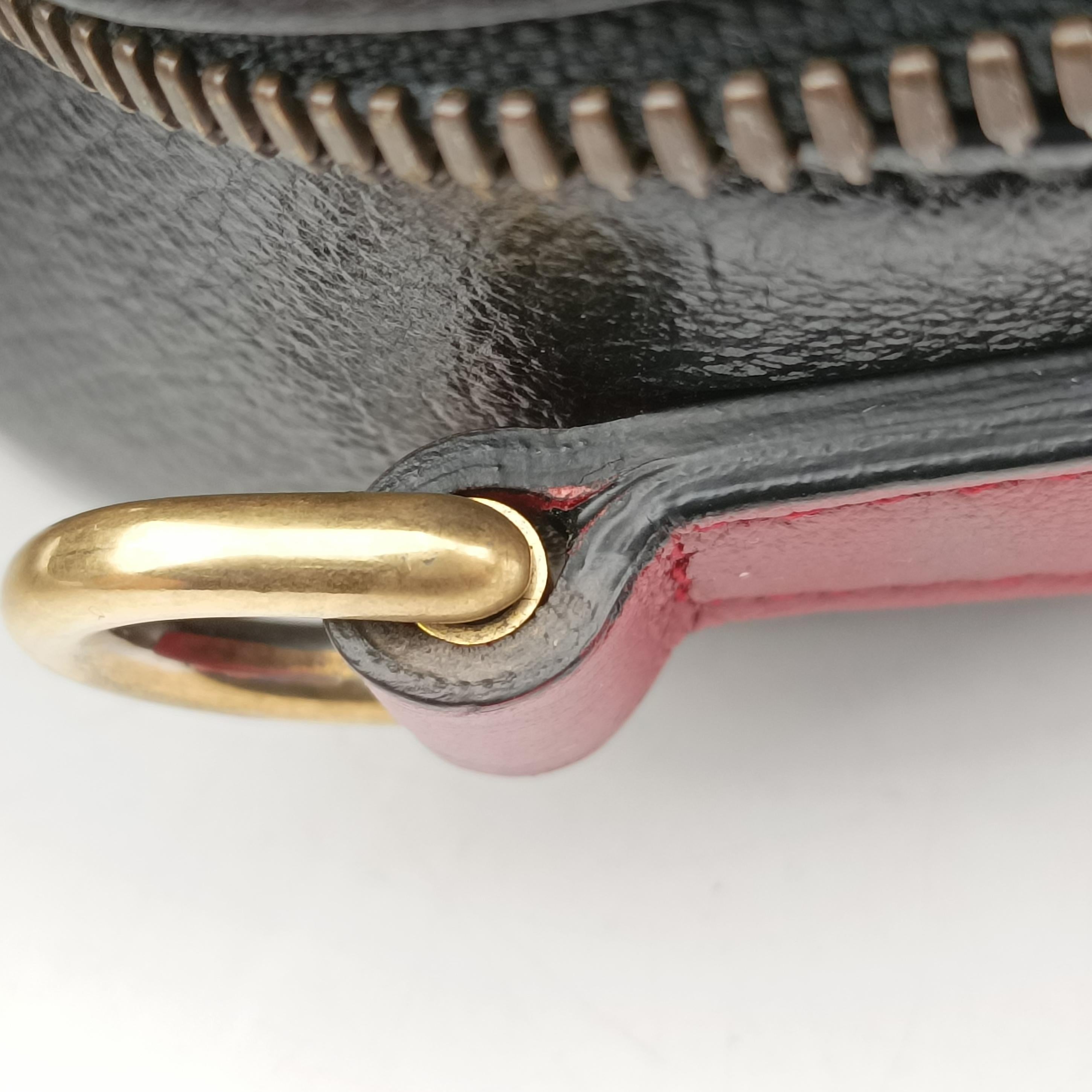Secondhand Gucci GG Marmont Bamboo Top Handle Black×Red Leather 602270 shoulderbag | stylenewstar