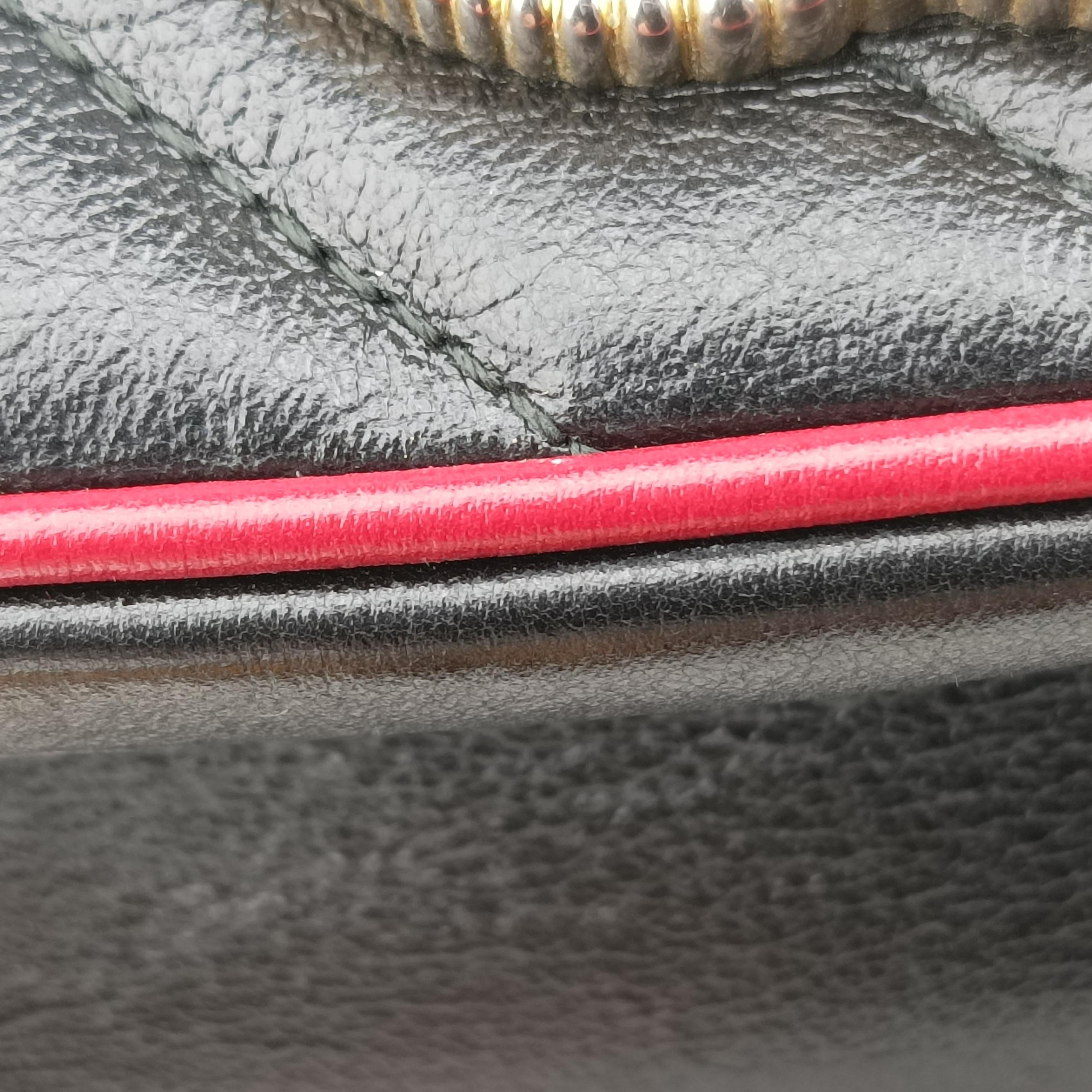 Secondhand Gucci GG Marmont Bamboo Top Handle Black×Red Leather 602270 shoulderbag | stylenewstar