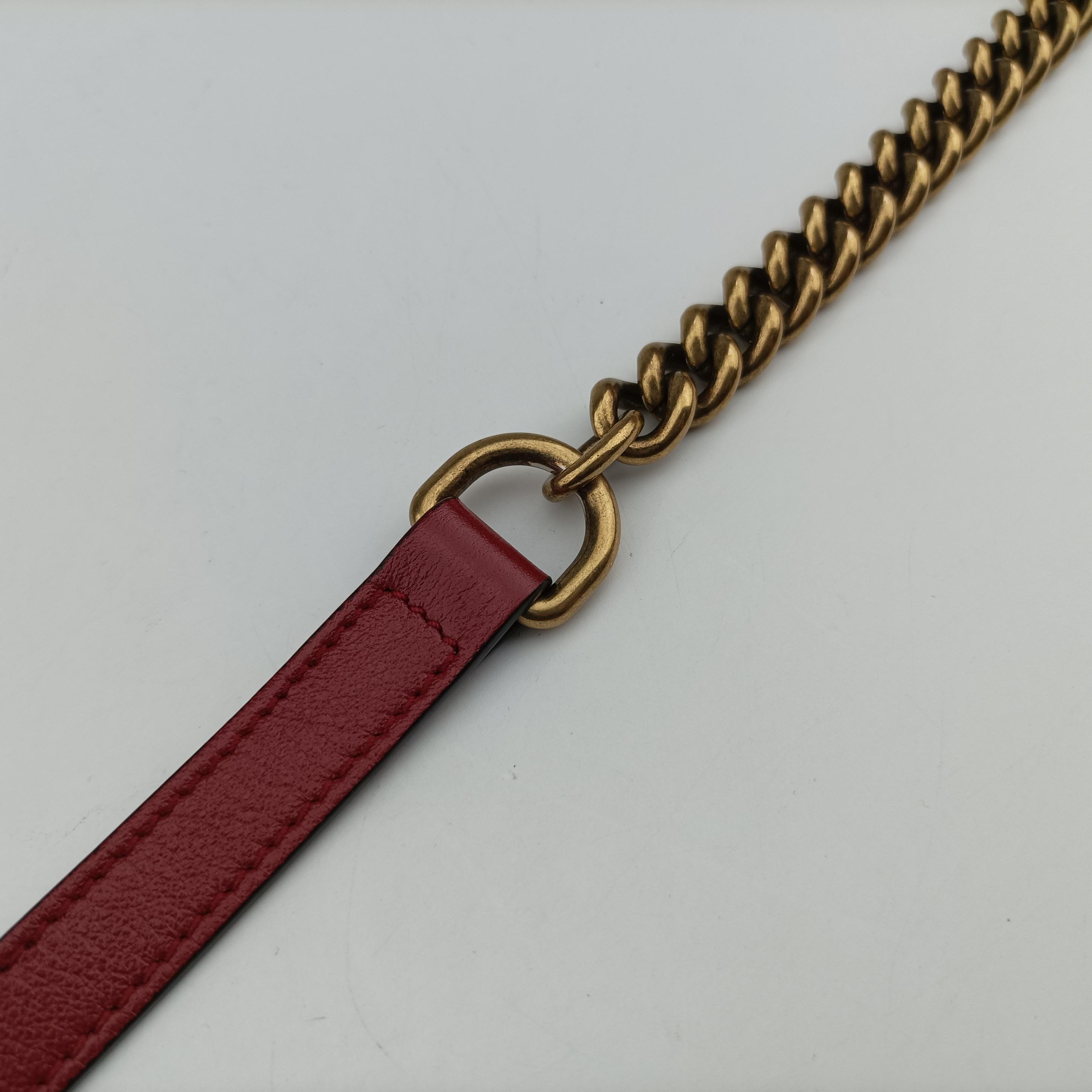 Secondhand Gucci GG Marmont Bamboo Top Handle Black×Red Leather 602270 shoulderbag | stylenewstar