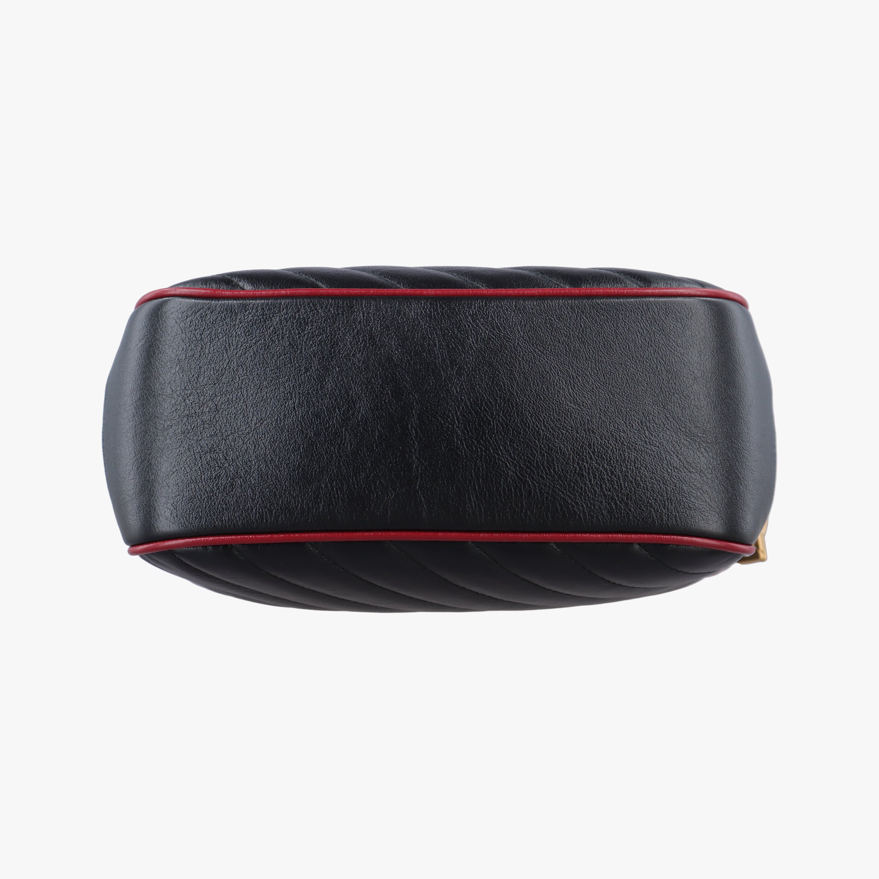 Secondhand Gucci GG Marmont Bamboo Top Handle Black×Red Leather 602270 shoulderbag | stylenewstar