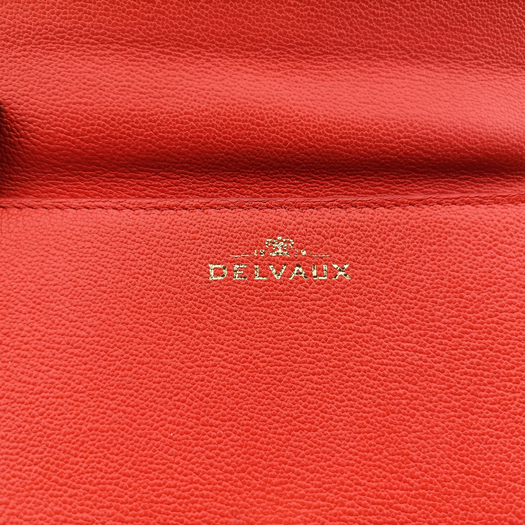 Vintage Delvaux Simplissime City PM Orange red leather  shoulderbag | stylenewstar