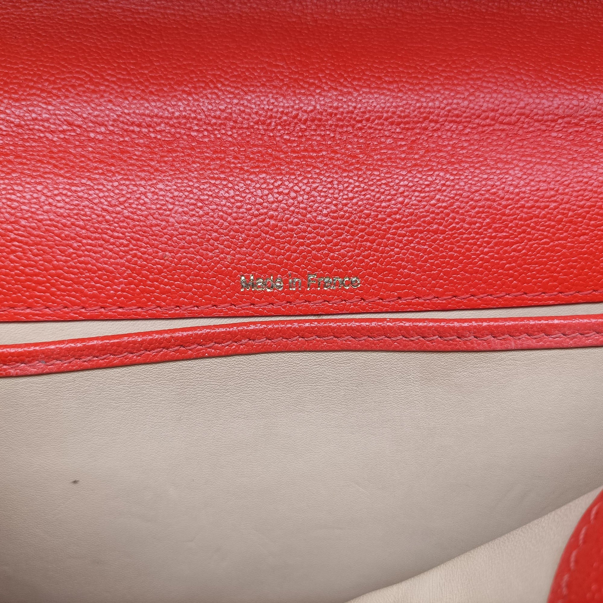 Vintage Delvaux Simplissime City PM Orange red leather  shoulderbag | stylenewstar
