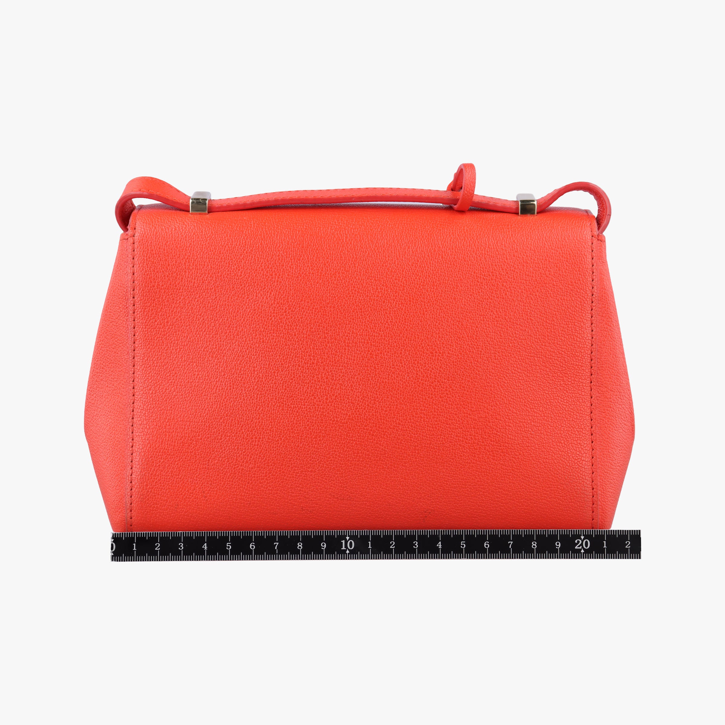Vintage Delvaux Simplissime City PM Orange red leather  shoulderbag | stylenewstar