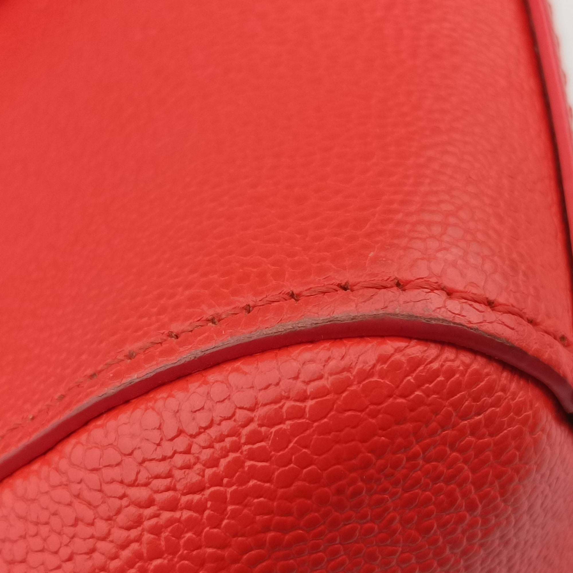 Vintage Delvaux Simplissime City PM Orange red leather  shoulderbag | stylenewstar