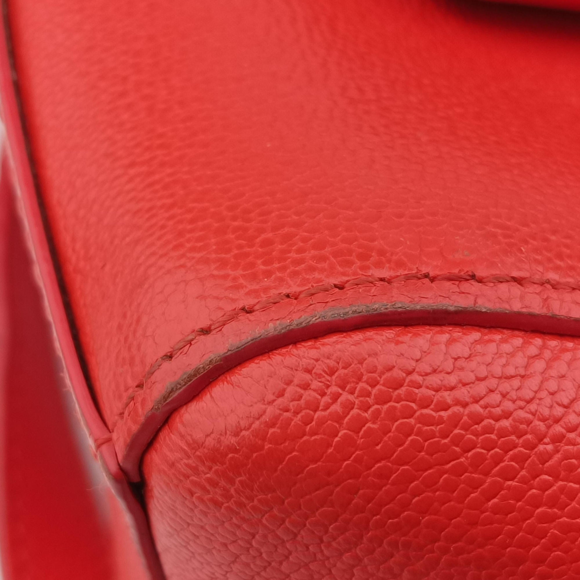 Vintage Delvaux Simplissime City PM Orange red leather  shoulderbag | stylenewstar