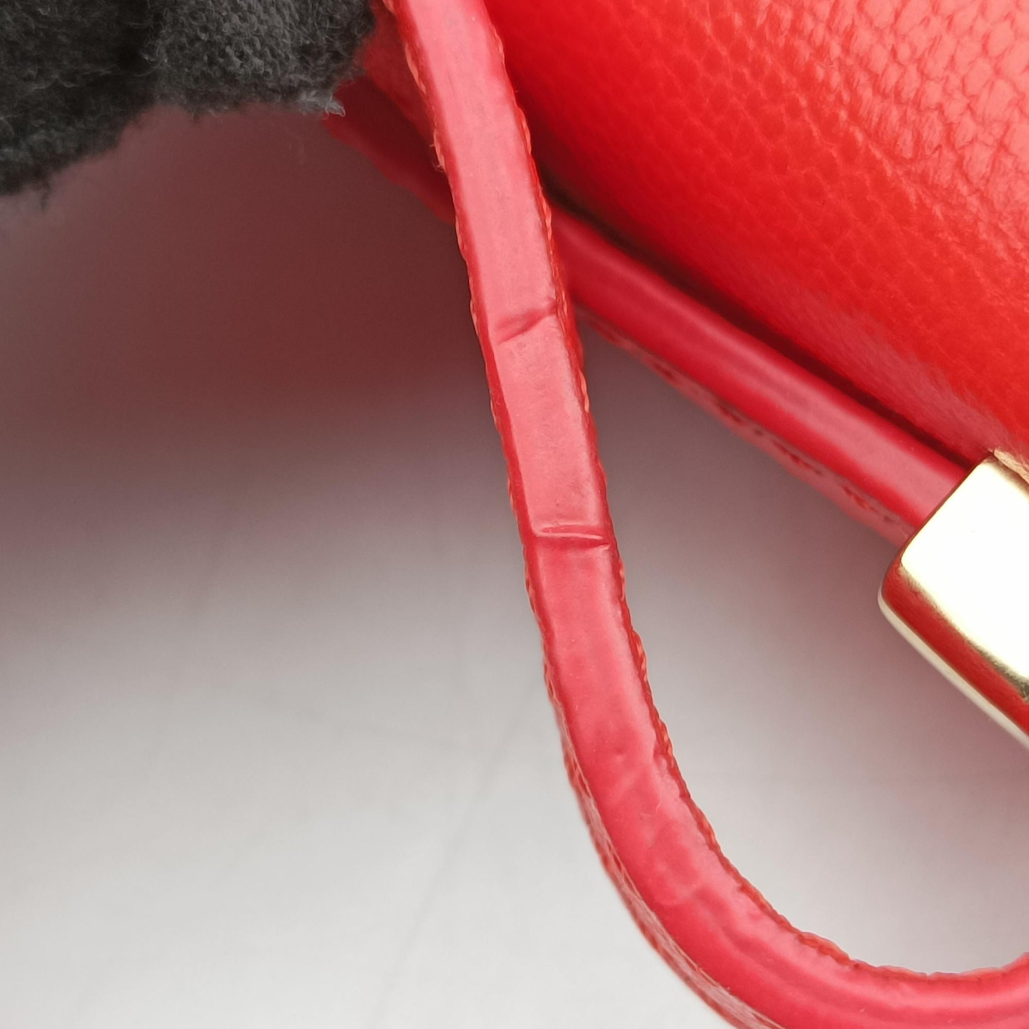Vintage Delvaux Simplissime City PM Orange red leather  shoulderbag | stylenewstar