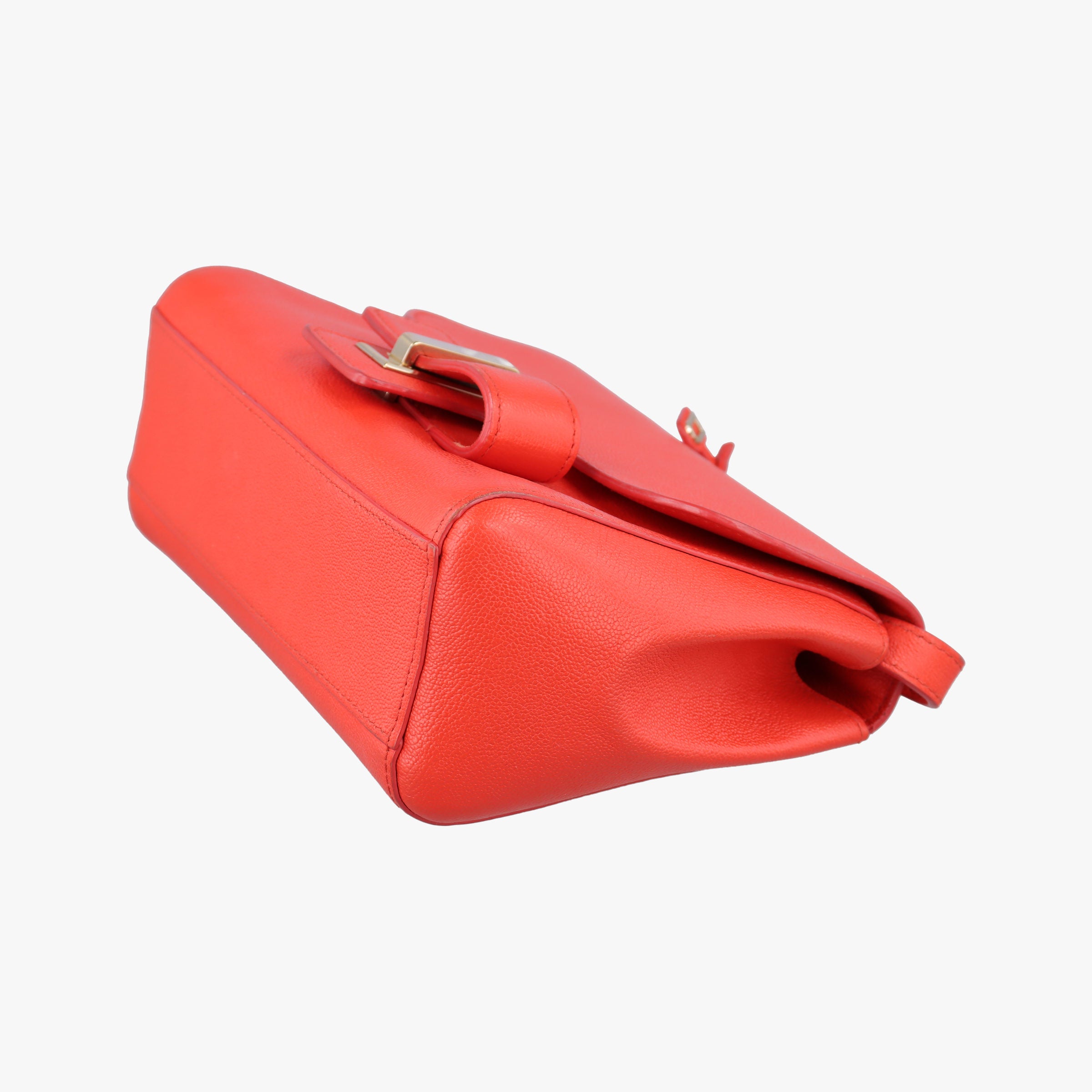 Vintage Delvaux Simplissime City PM Orange red leather  shoulderbag | stylenewstar