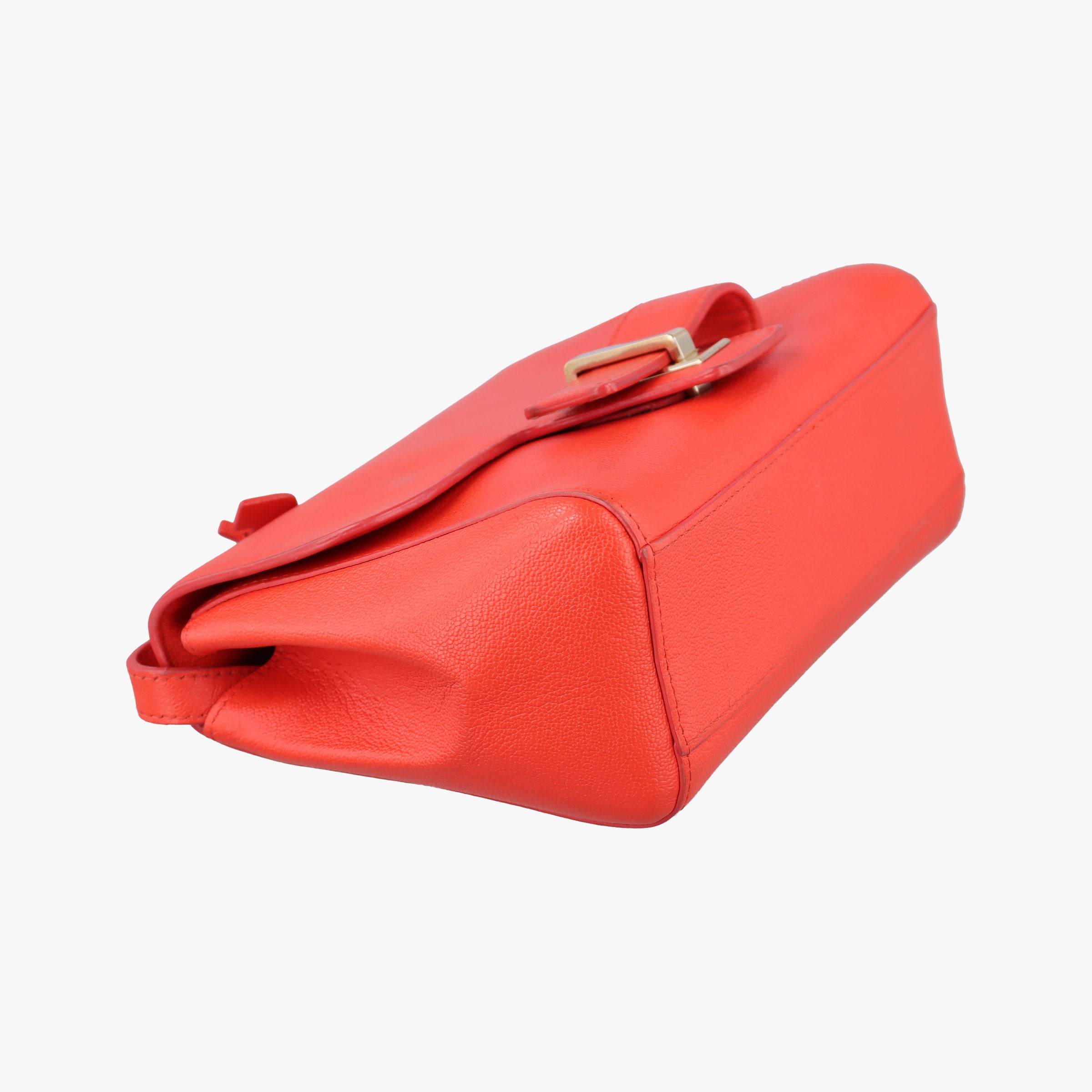 Vintage Delvaux Simplissime City PM Orange red leather  shoulderbag | stylenewstar