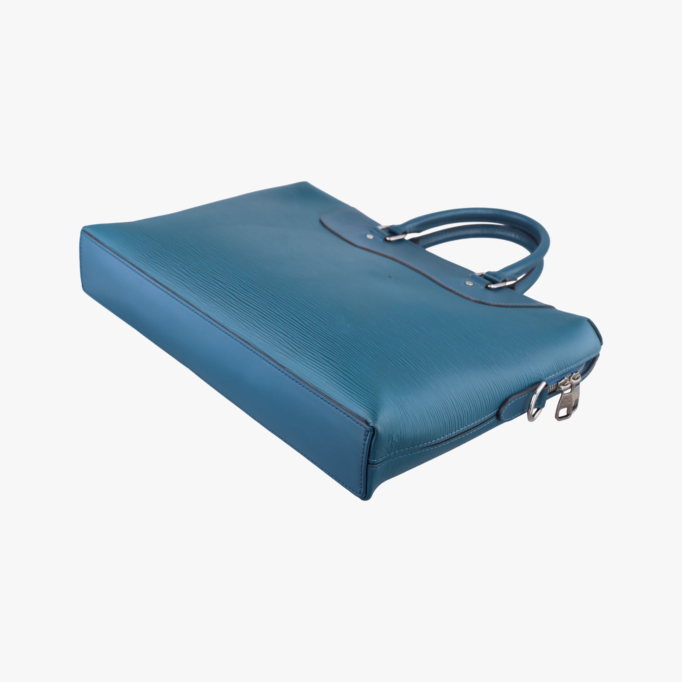 Pre-owned Louis Vuitton Porte Documents Jour blue Epi M51700 handbag | stylenewstar