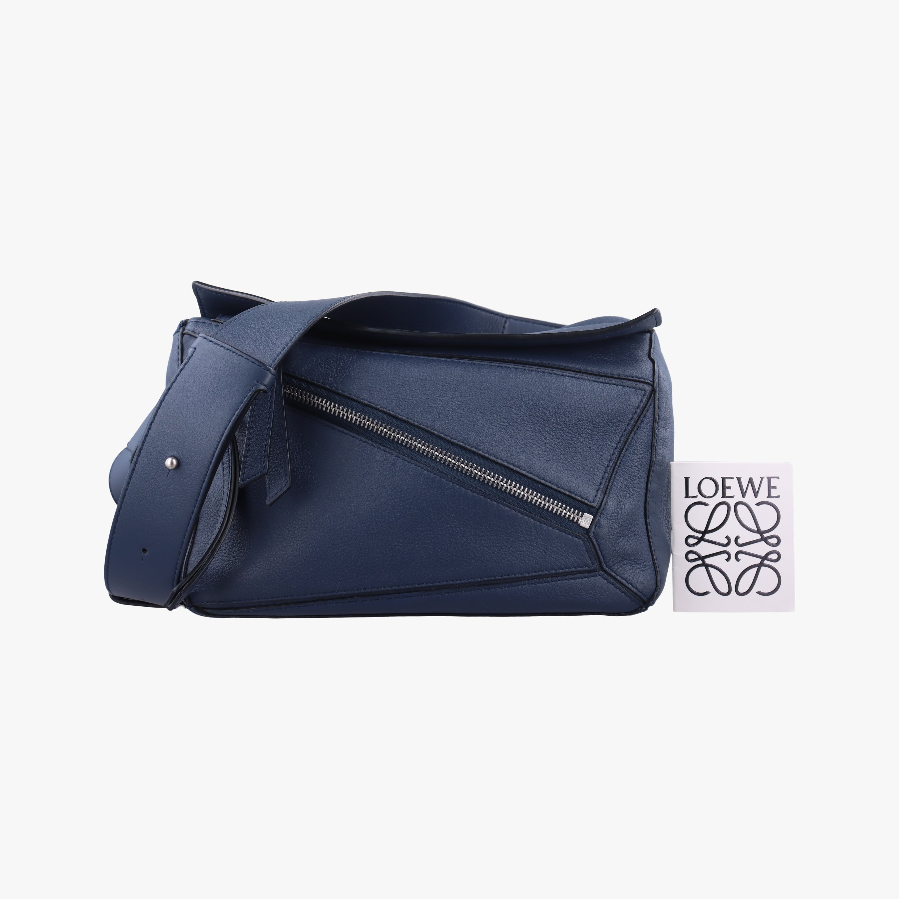 Pre-owned Loewe Puzzle Navy Leather  bum bag/waist bag | stylenewstar