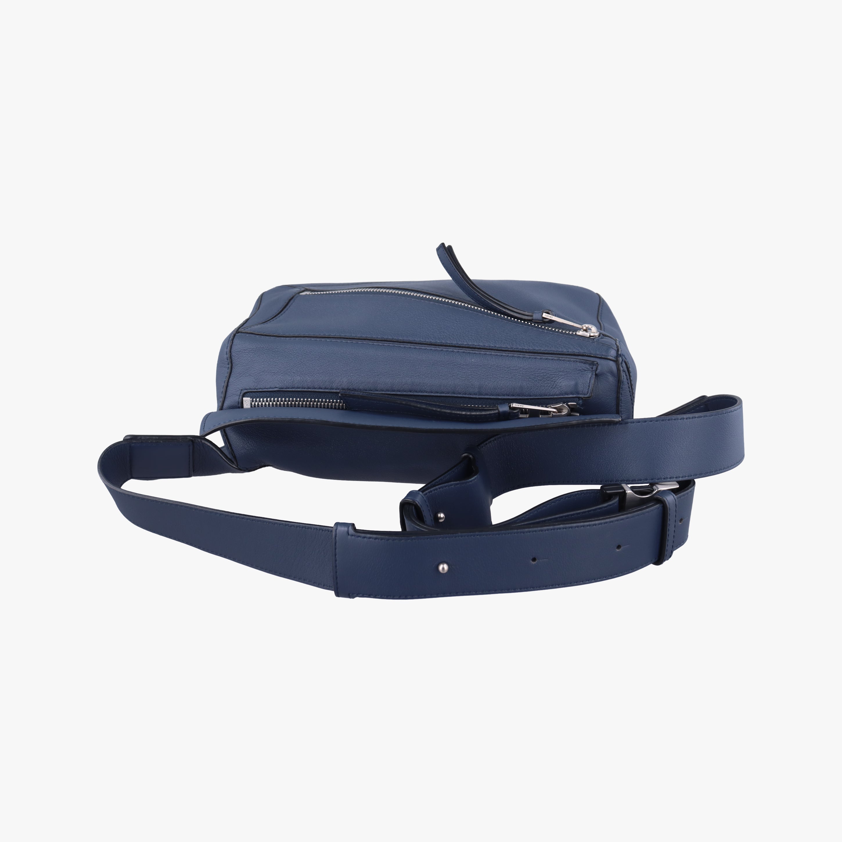 Pre-owned Loewe Puzzle Navy Leather  bum bag/waist bag | stylenewstar