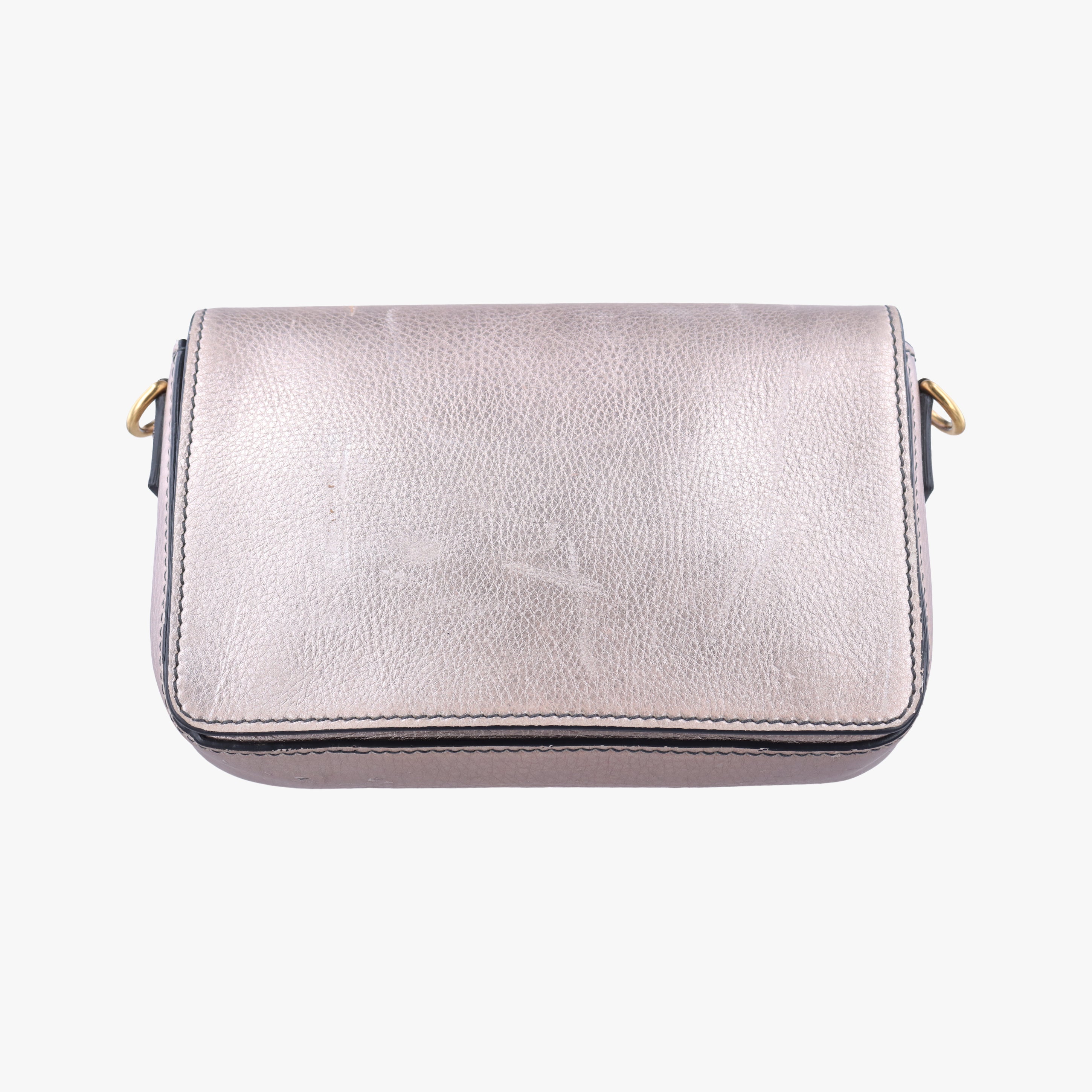 Pre-owned Christian Dior flap Gold leather  clutchbag | stylenewstar