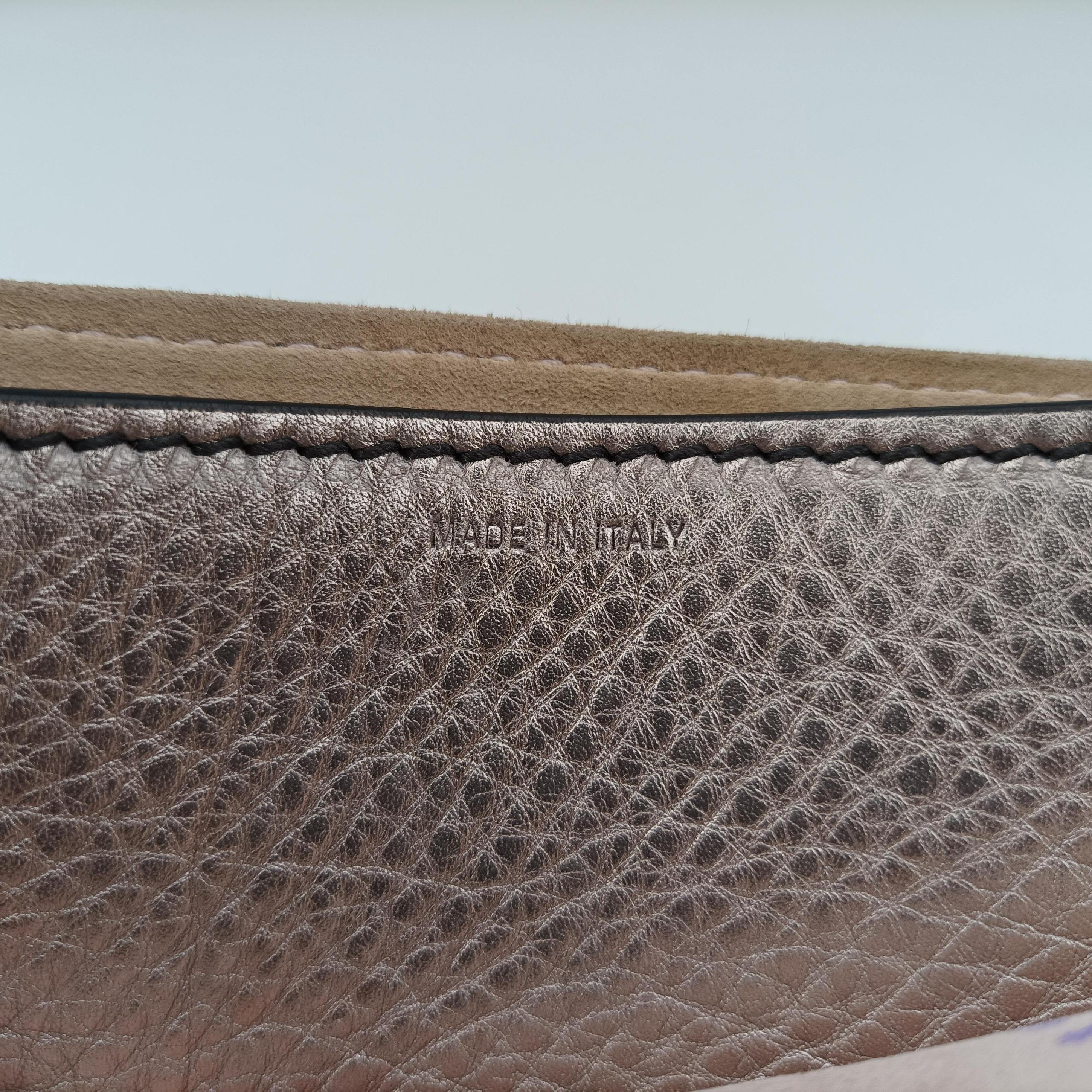 Pre-owned Christian Dior flap Gold leather  clutchbag | stylenewstar