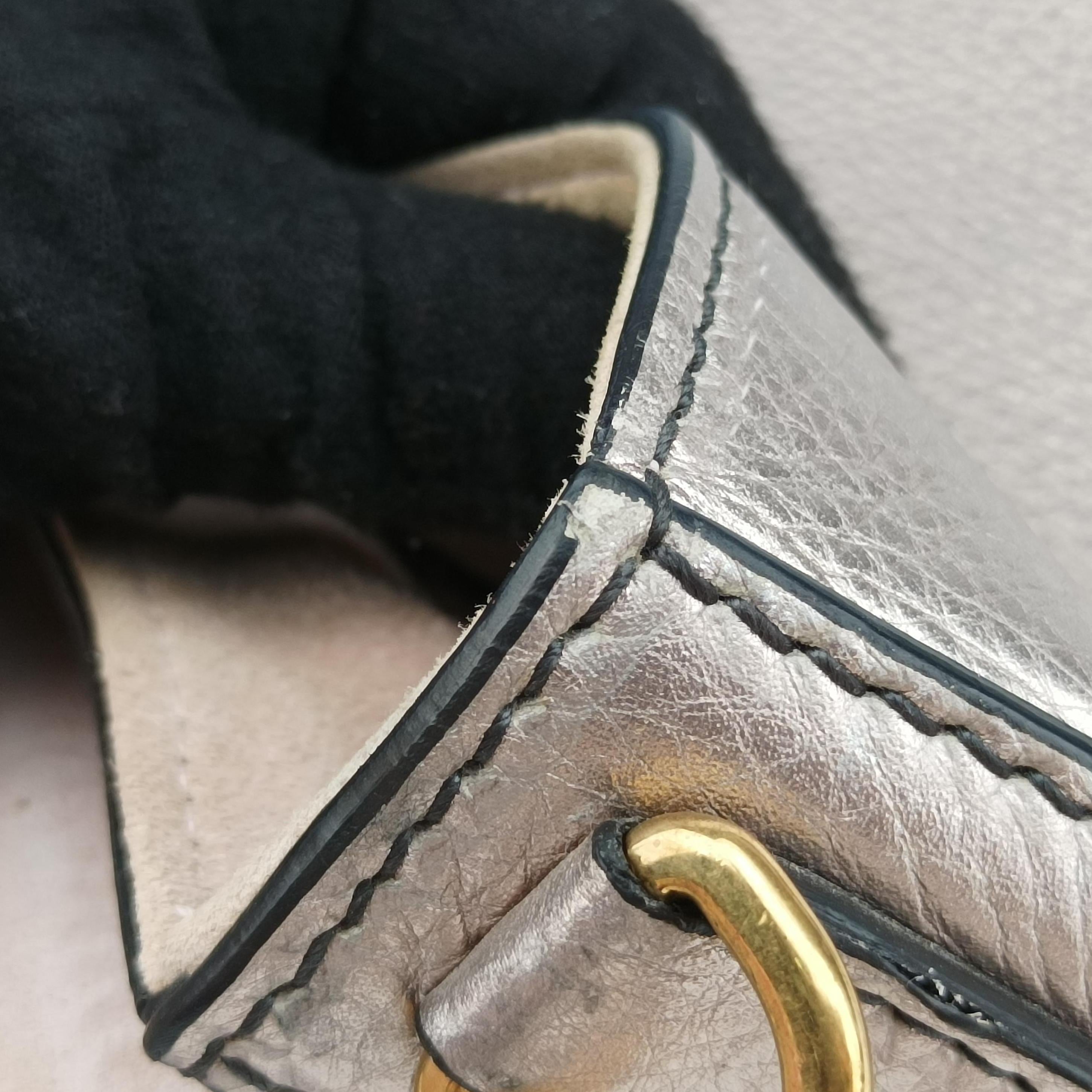 Pre-owned Christian Dior flap Gold leather  clutchbag | stylenewstar