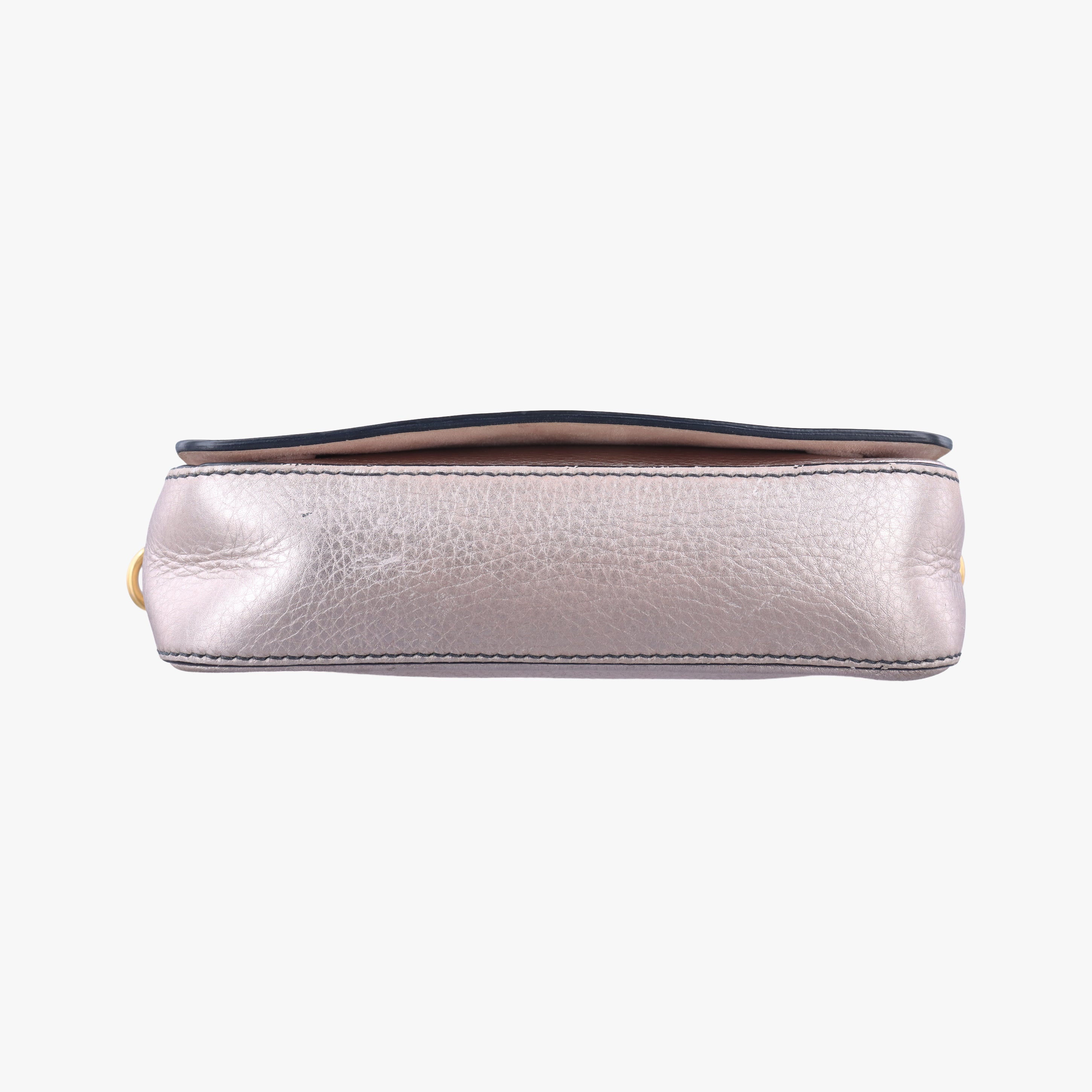 Pre-owned Christian Dior flap Gold leather  clutchbag | stylenewstar