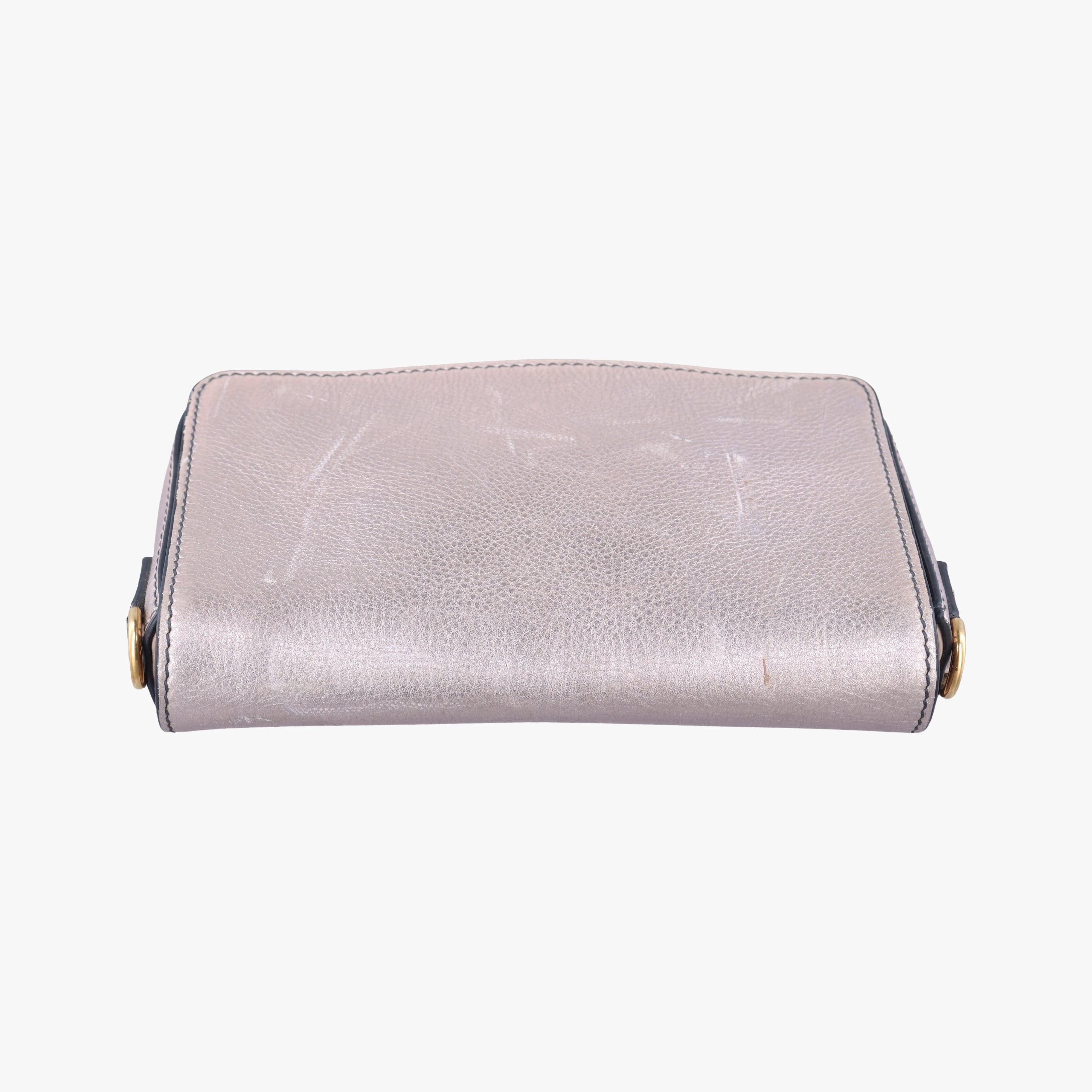 Pre-owned Christian Dior flap Gold leather  clutchbag | stylenewstar