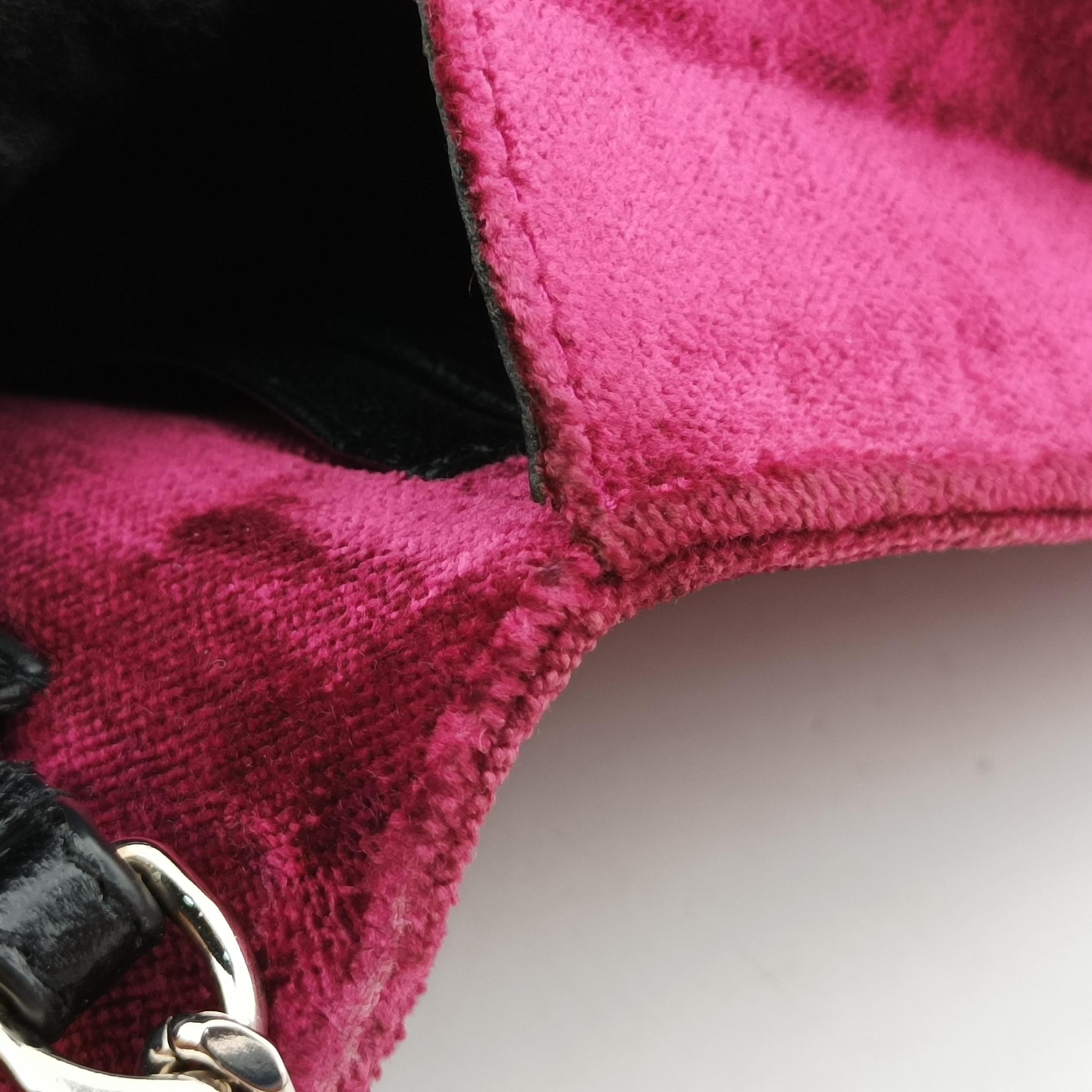 Pre-owned Yves Saint Laurent KATE Rose velour 377829 shoulderbag | stylenewstar
