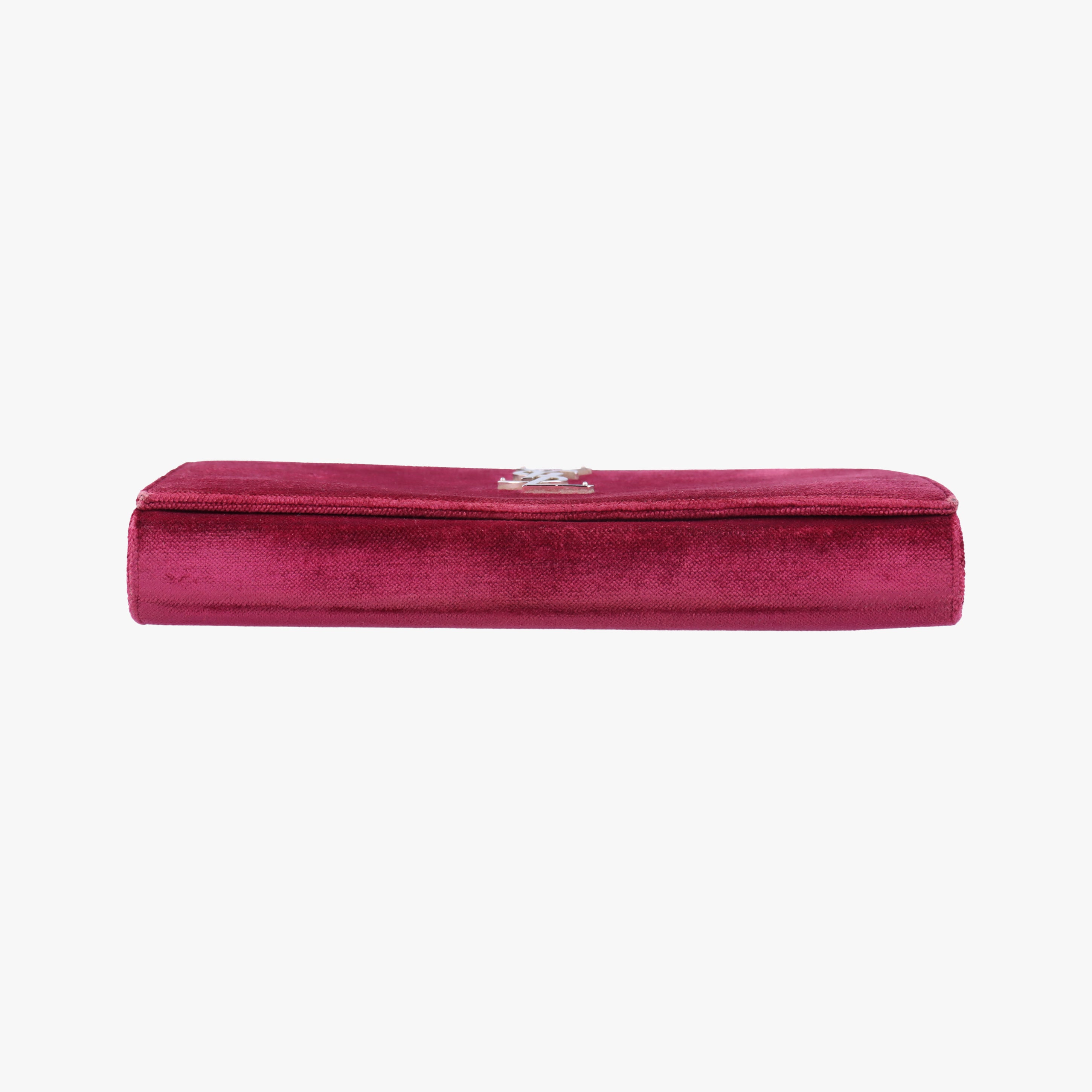 Pre-owned Yves Saint Laurent KATE Rose velour 377829 shoulderbag | stylenewstar