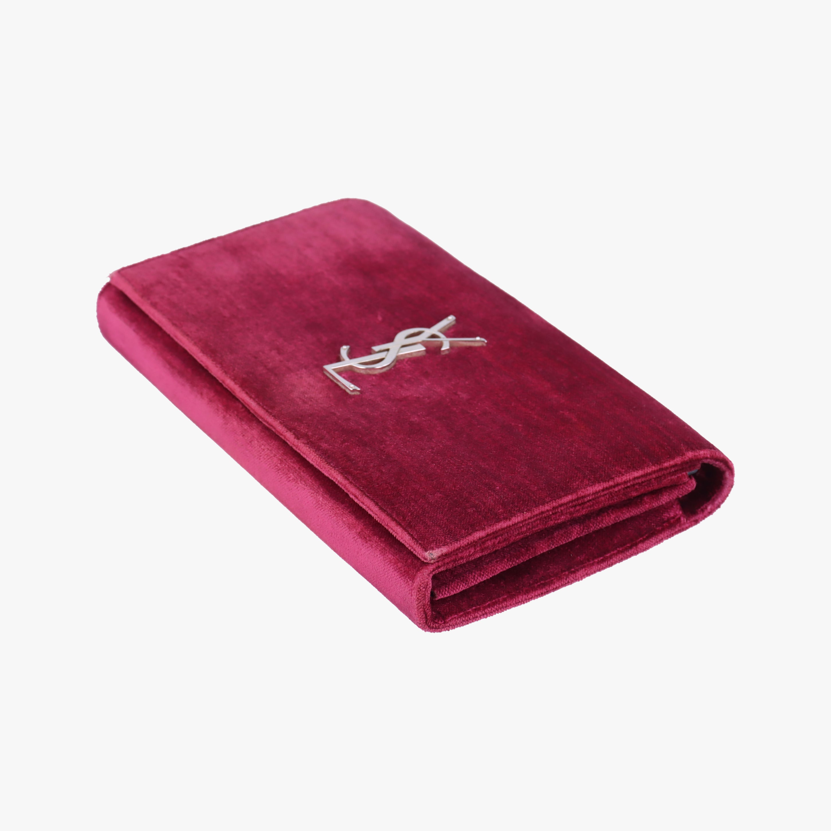 Pre-owned Yves Saint Laurent KATE Rose velour 377829 shoulderbag | stylenewstar