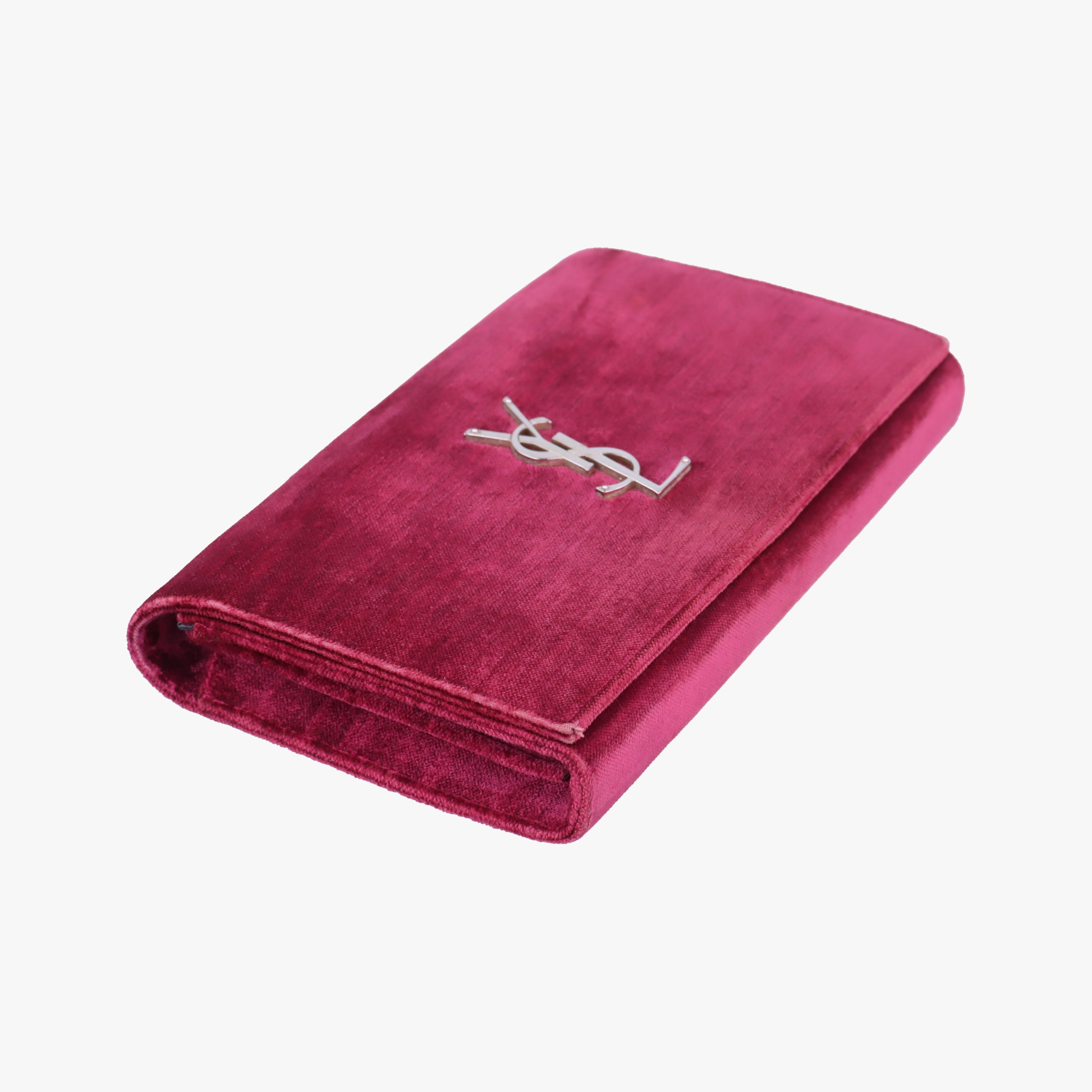 Pre-owned Yves Saint Laurent KATE Rose velour 377829 shoulderbag | stylenewstar