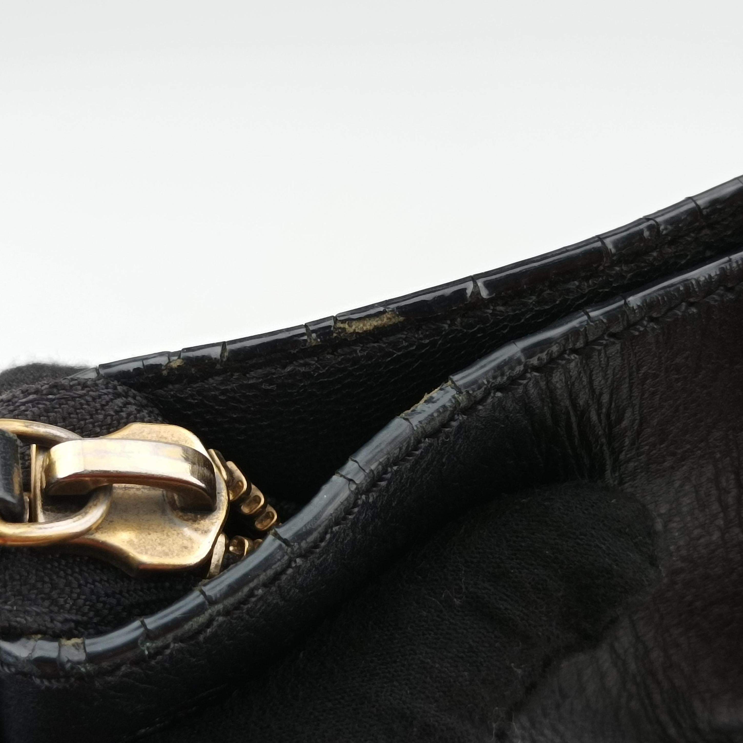 Pre-owned Celine Luggage Mini Shopper Black×Multicolour Canvas ×Leather  handbag | stylenewstar
