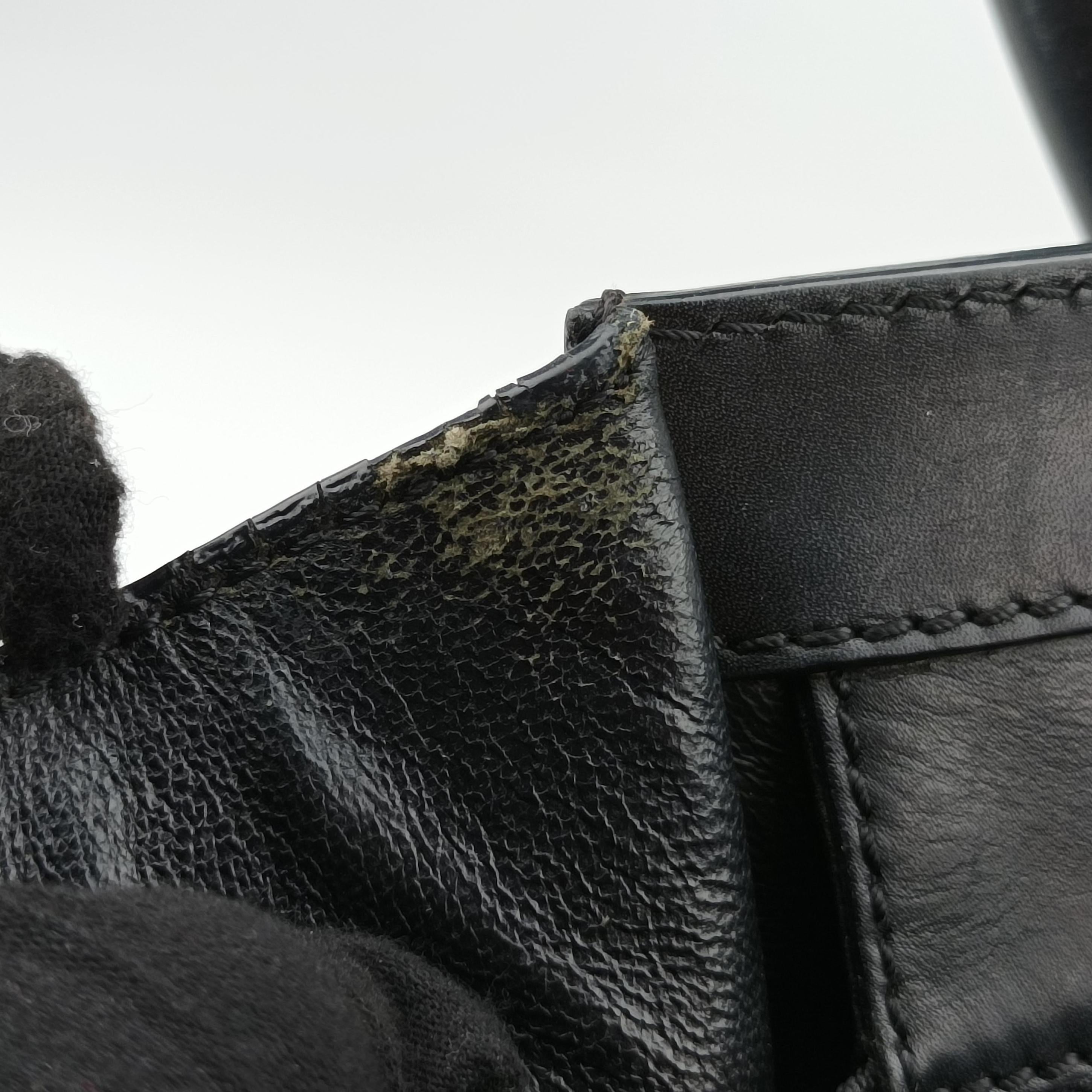 Pre-owned Celine Luggage Mini Shopper Black×Multicolour Canvas ×Leather  handbag | stylenewstar