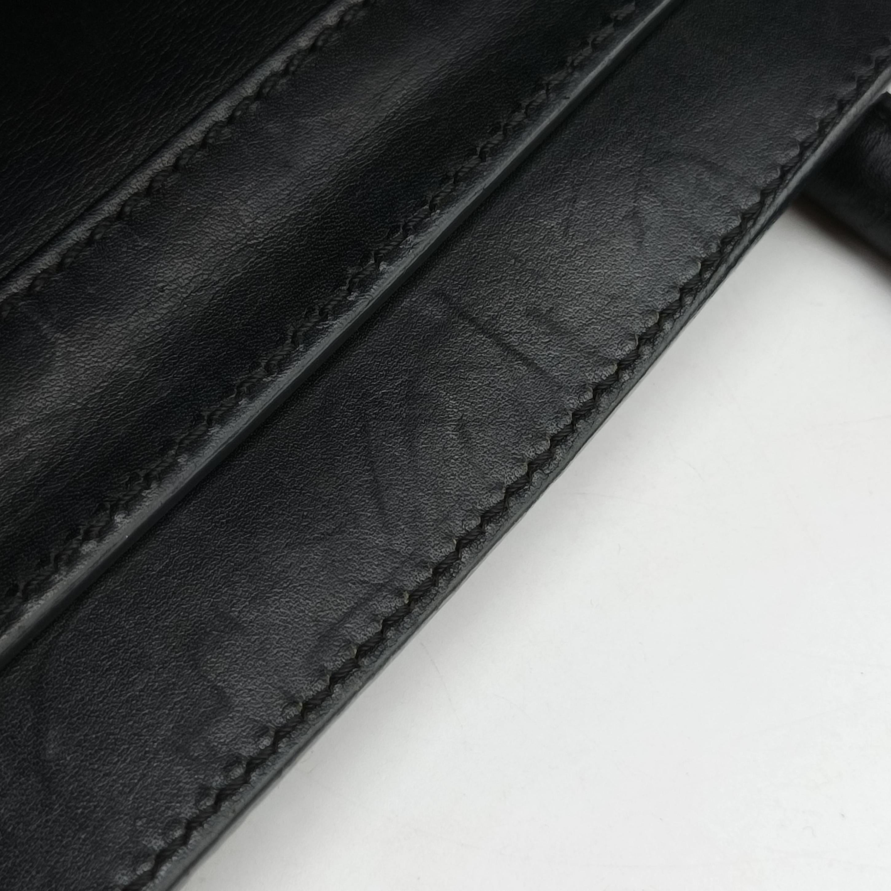 Pre-owned Celine Luggage Mini Shopper Black×Multicolour Canvas ×Leather  handbag | stylenewstar