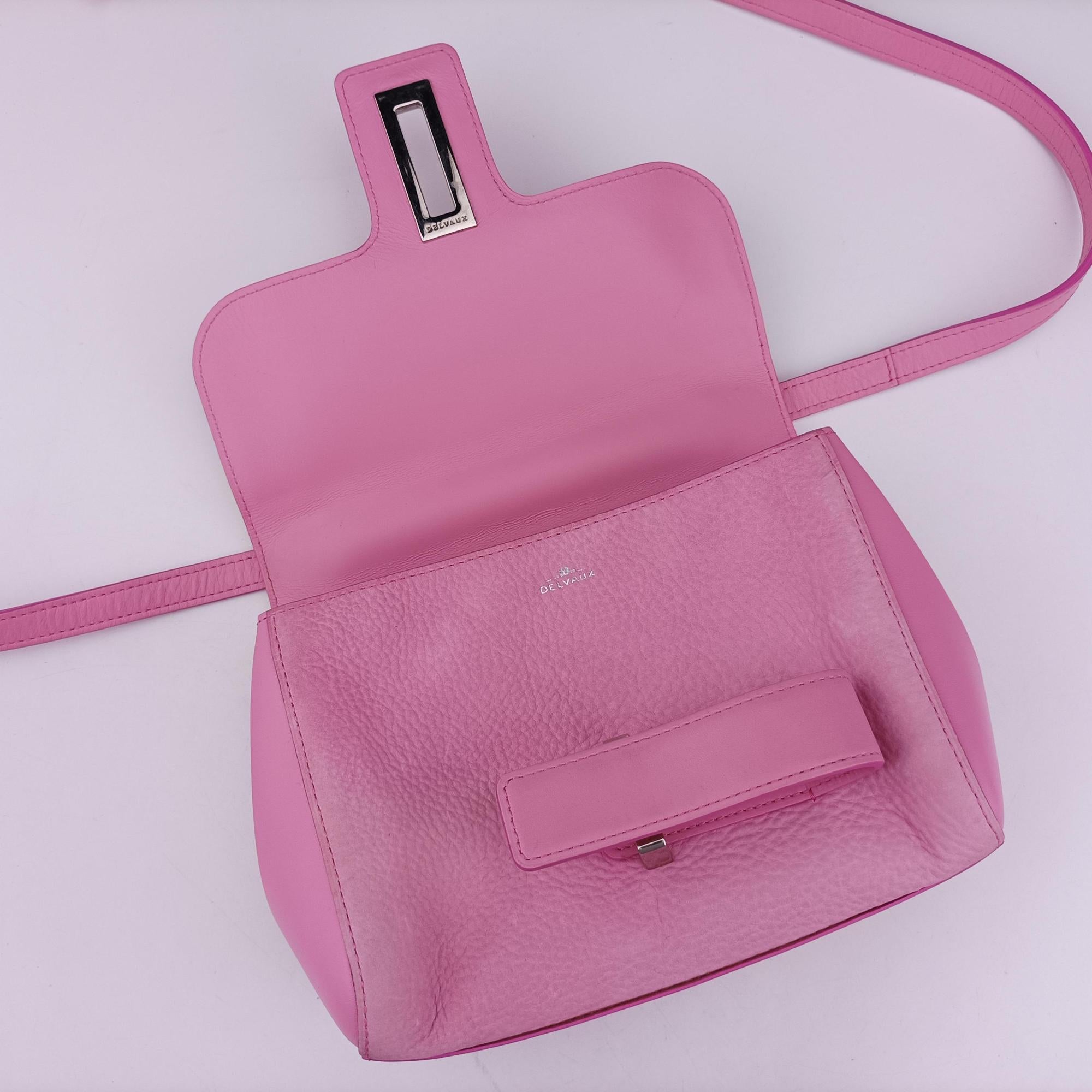 Secondhand Delvaux Simplissime City Mini Pink Suede×leather  shoulderbag | stylenewstar