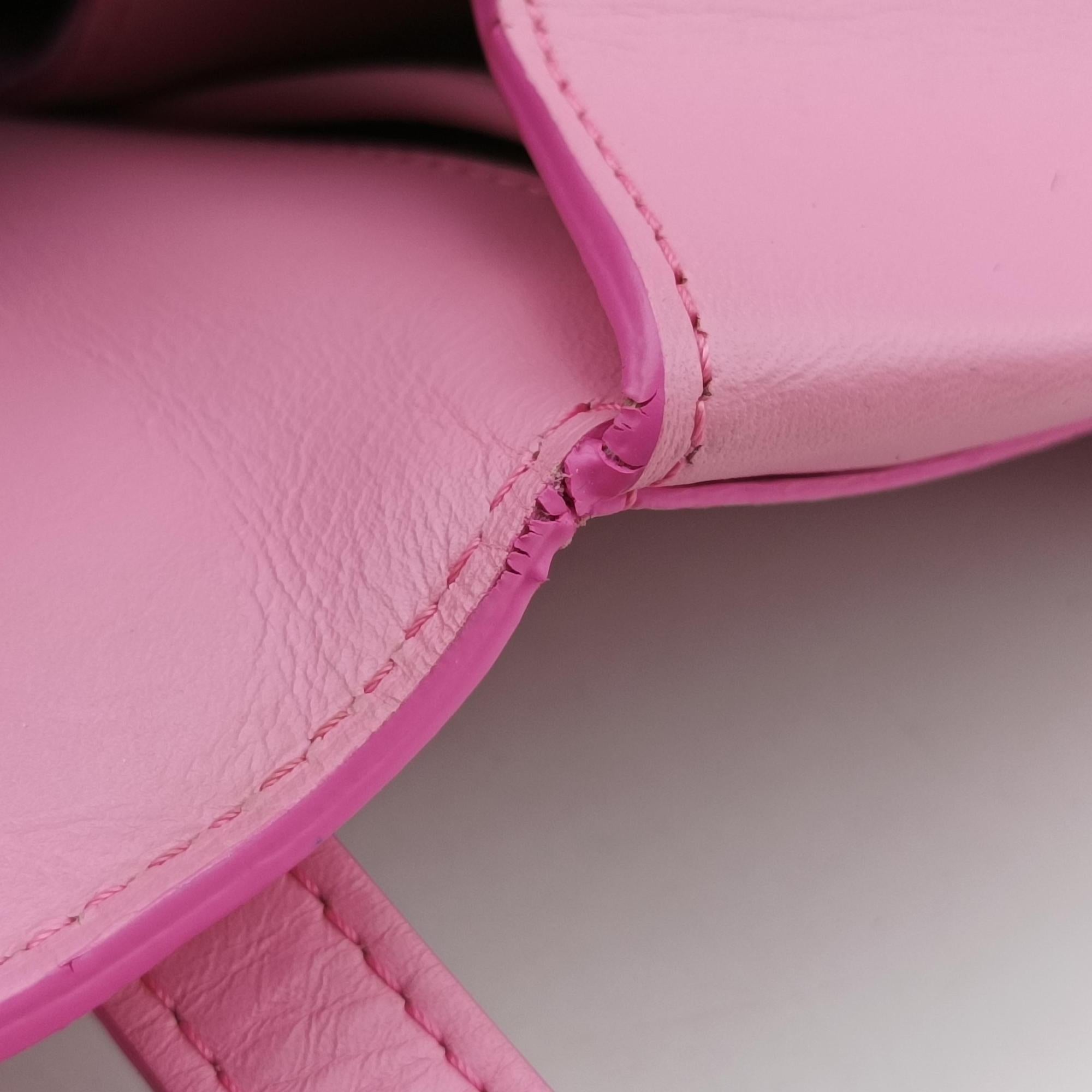 Secondhand Delvaux Simplissime City Mini Pink Suede×leather  shoulderbag | stylenewstar